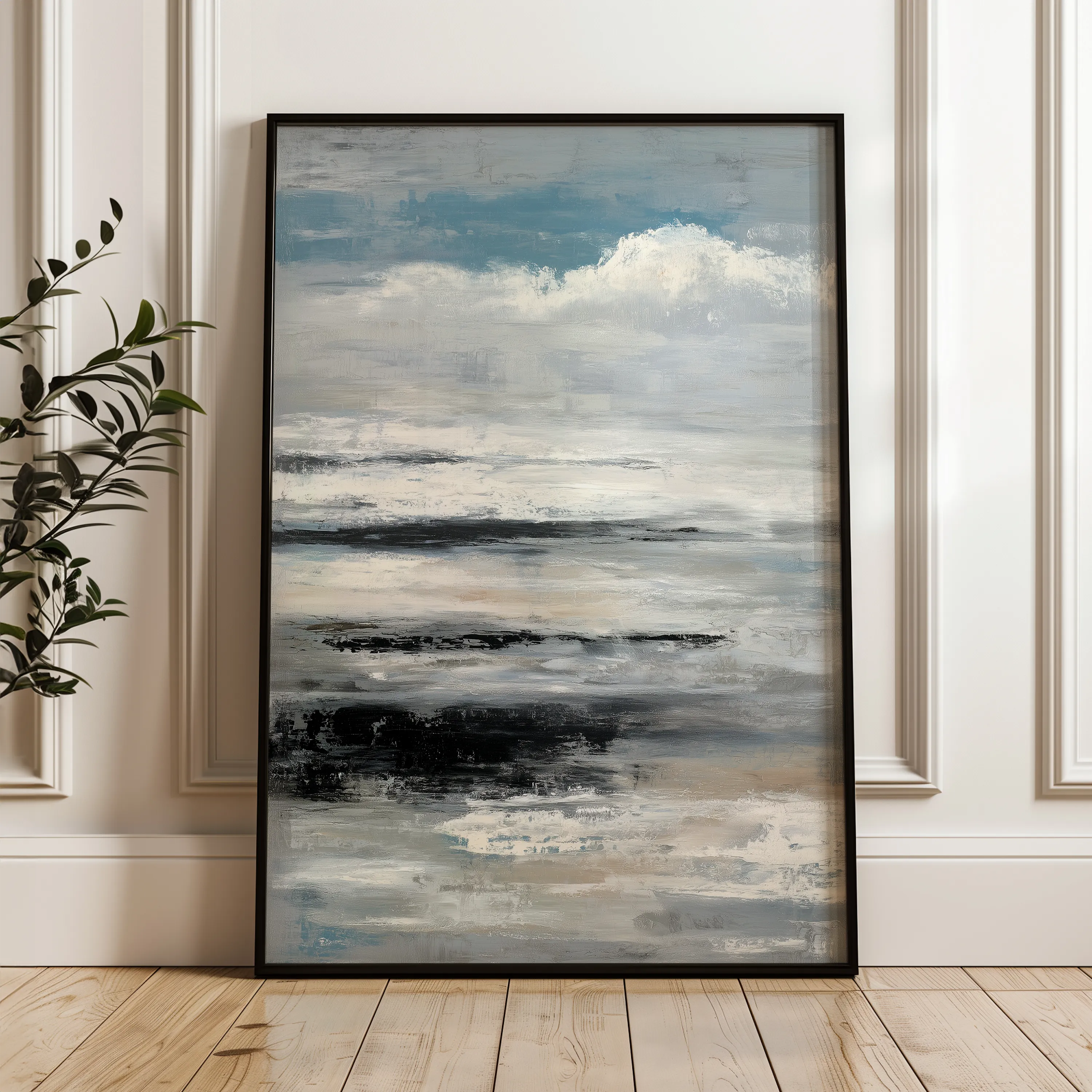 Abstract 1924 Canvas Art 18" x 24" / 45 x 60 cm / Black
