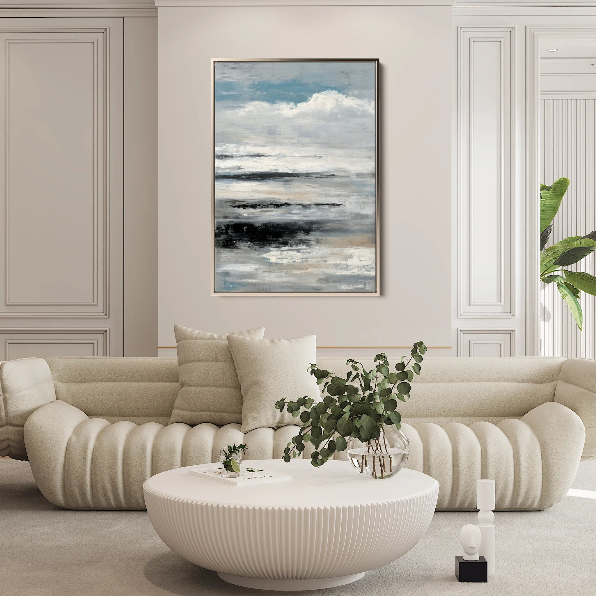 Abstract 1924 Canvas Art 18" x 24" / 45 x 60 cm / Black