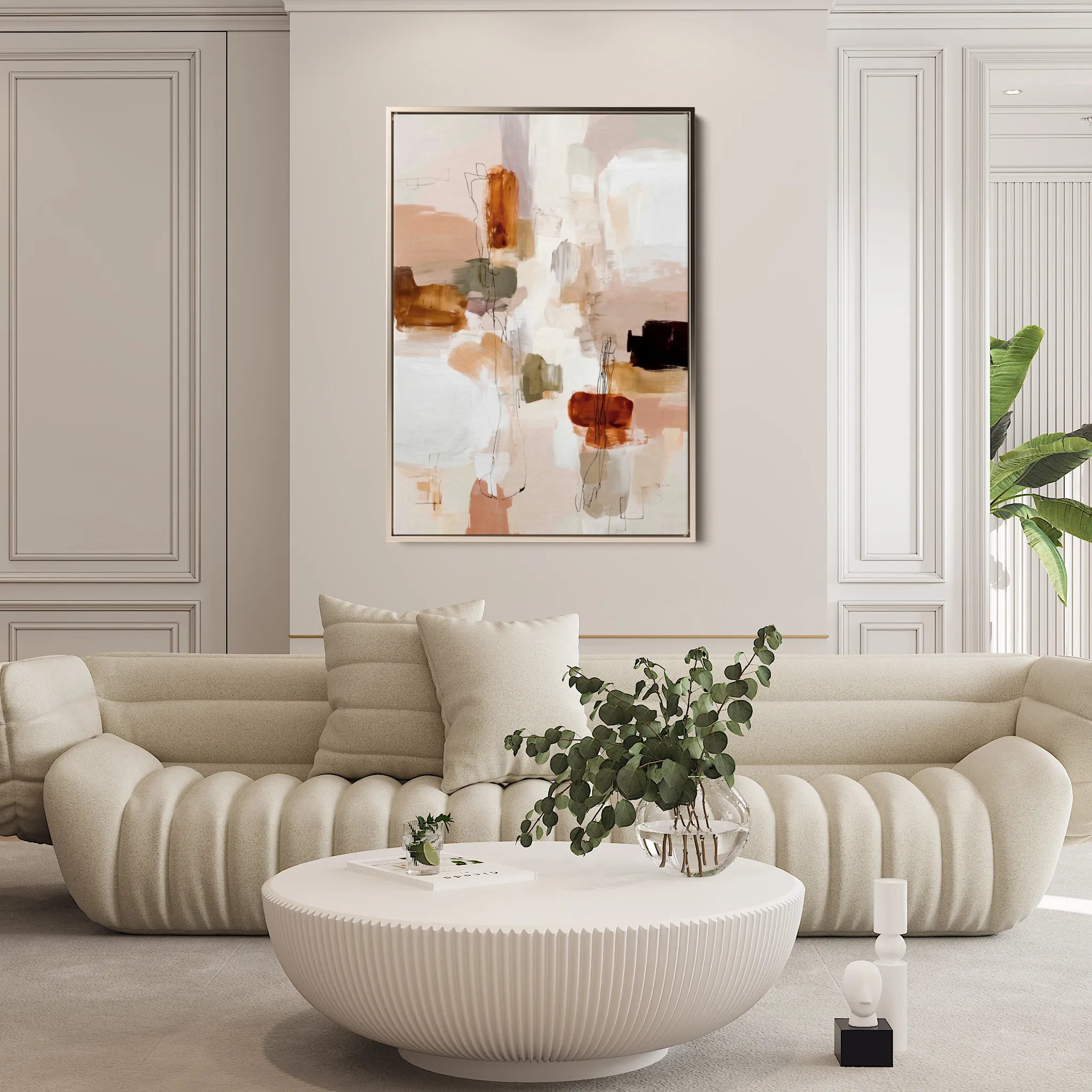 Abstract 1926 Canvas Art 18" x 24" / 45 x 60 cm / Black