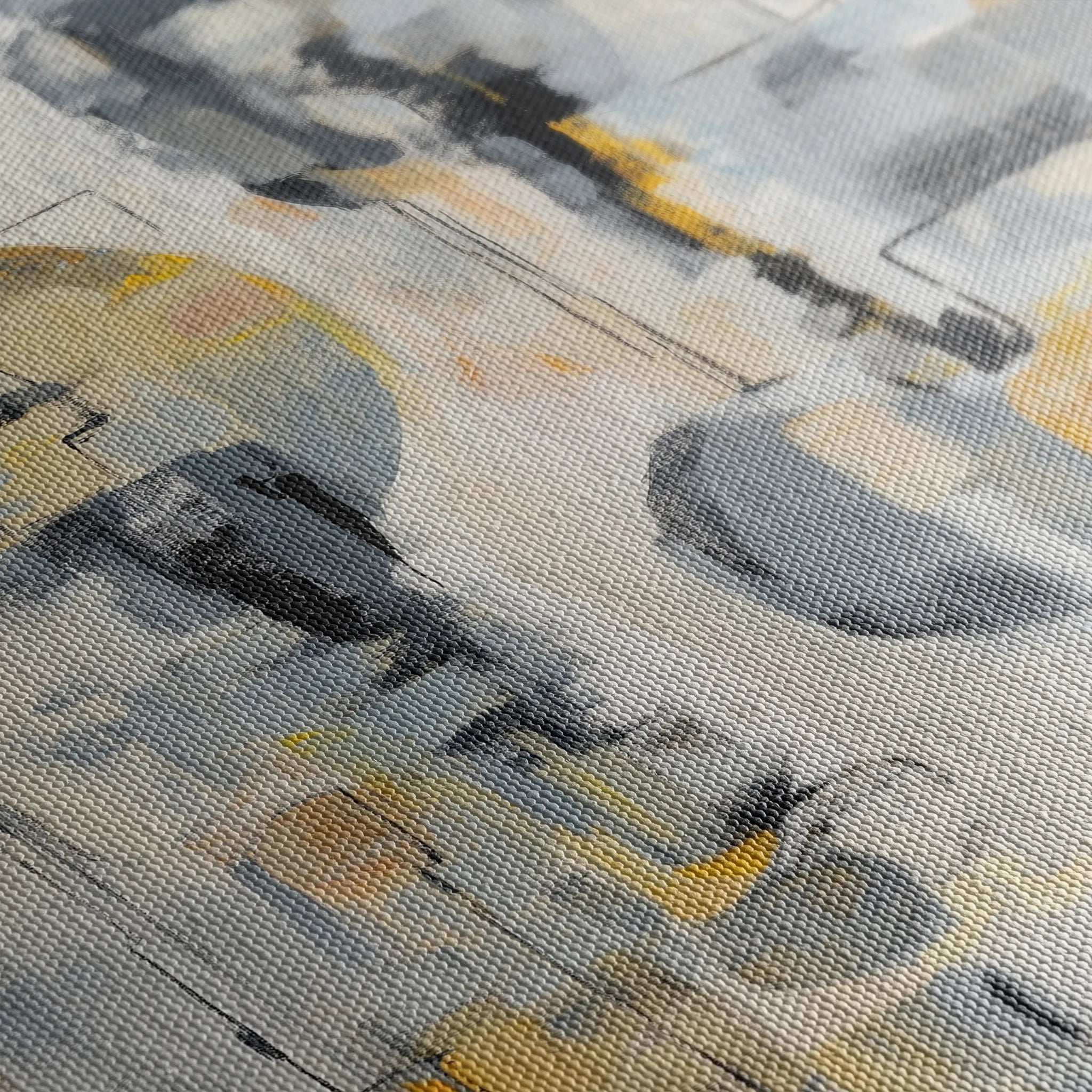 Abstract 1927 Canvas Art 18" x 24" / 45 x 60 cm / Black