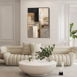 Abstract 1928 Canvas Art 18" x 24" / 45 x 60 cm / Black
