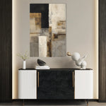 Abstract 1928 Canvas Art 18" x 24" / 45 x 60 cm / Black