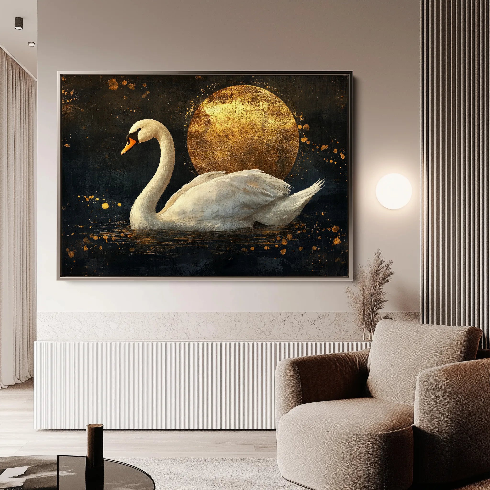 Animals 193 Canvas Art 18" x 24" / 45 x 60 cm / Black