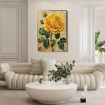 Floral 193 Canvas Art 18" x 24" / 45 x 60 cm / Black