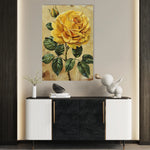 Floral 193 Canvas Art 18" x 24" / 45 x 60 cm / Black