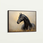 Horses 193 Canvas Art 60 x 40 cm / Black