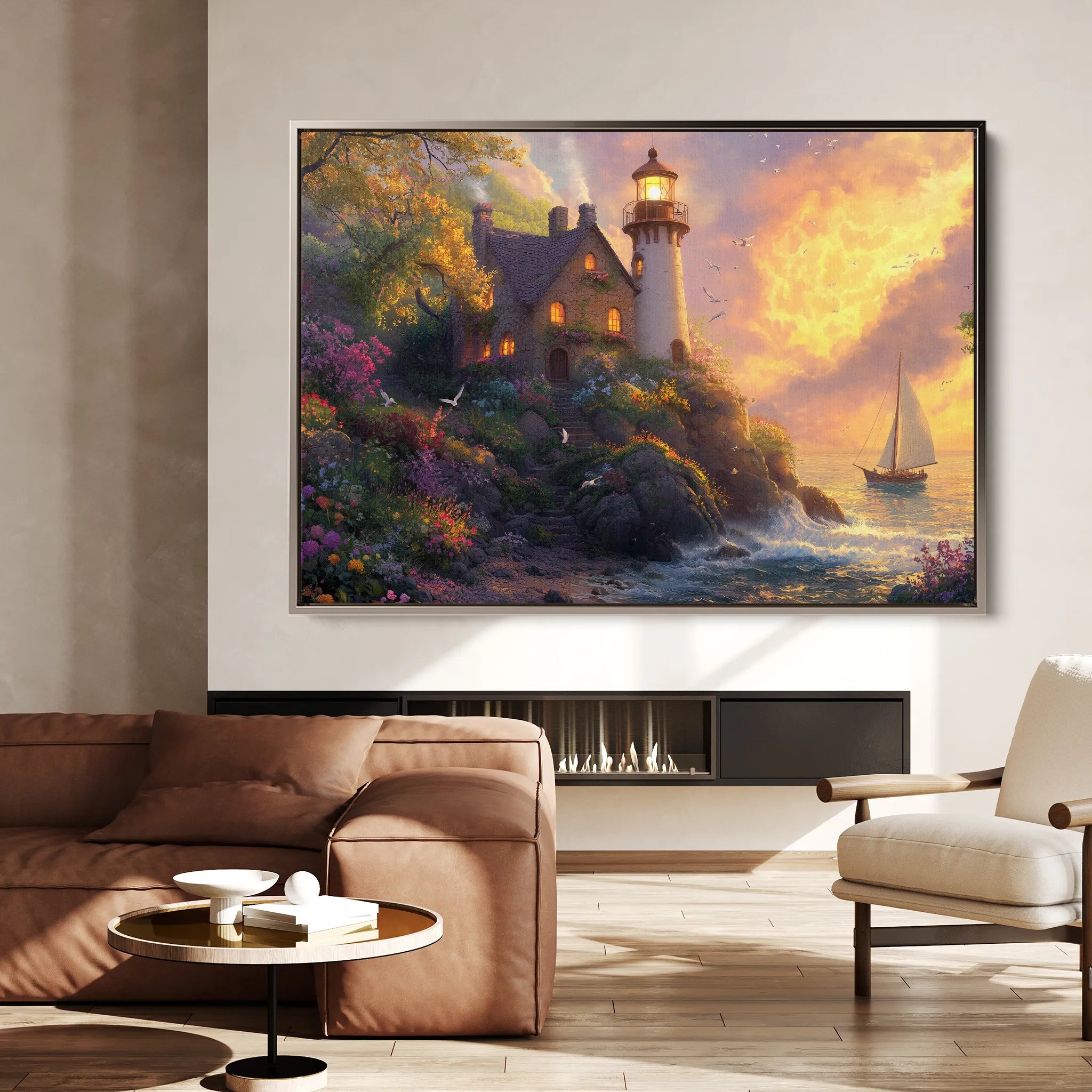 Landscape 193 Canvas Art 18" x 24" / 45 x 60 cm / Black