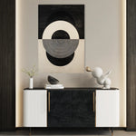 Abstract 1930 Canvas Art 18" x 24" / 45 x 60 cm / Black