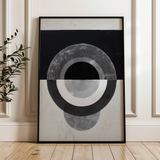 Abstract 1931 Canvas Art 18" x 24" / 45 x 60 cm / Black
