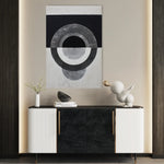 Abstract 1931 Canvas Art 18" x 24" / 45 x 60 cm / Black