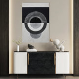 Abstract 1931 Canvas Art 18" x 24" / 45 x 60 cm / Black