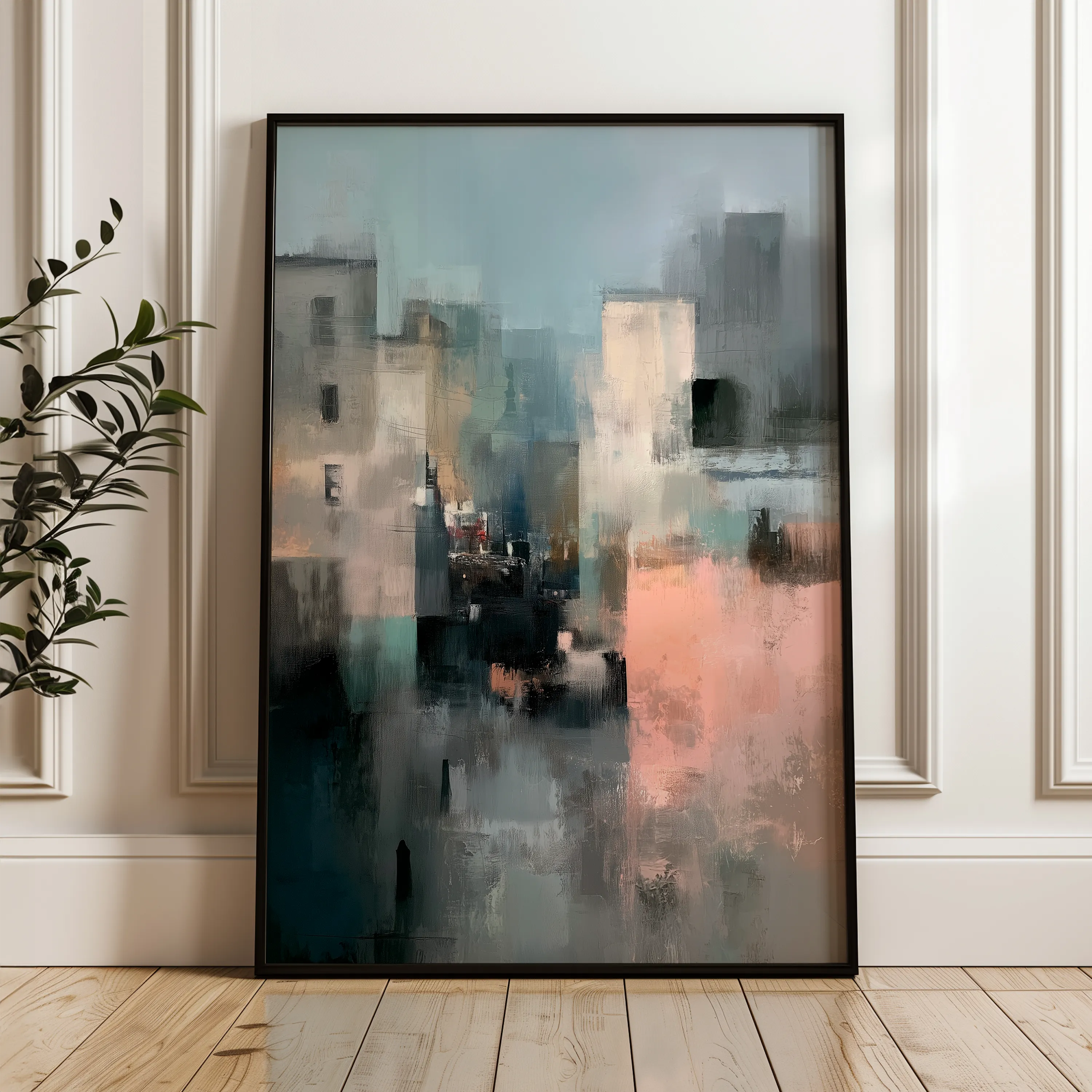 Abstract 1933 Canvas Art 18" x 24" / 45 x 60 cm / Black