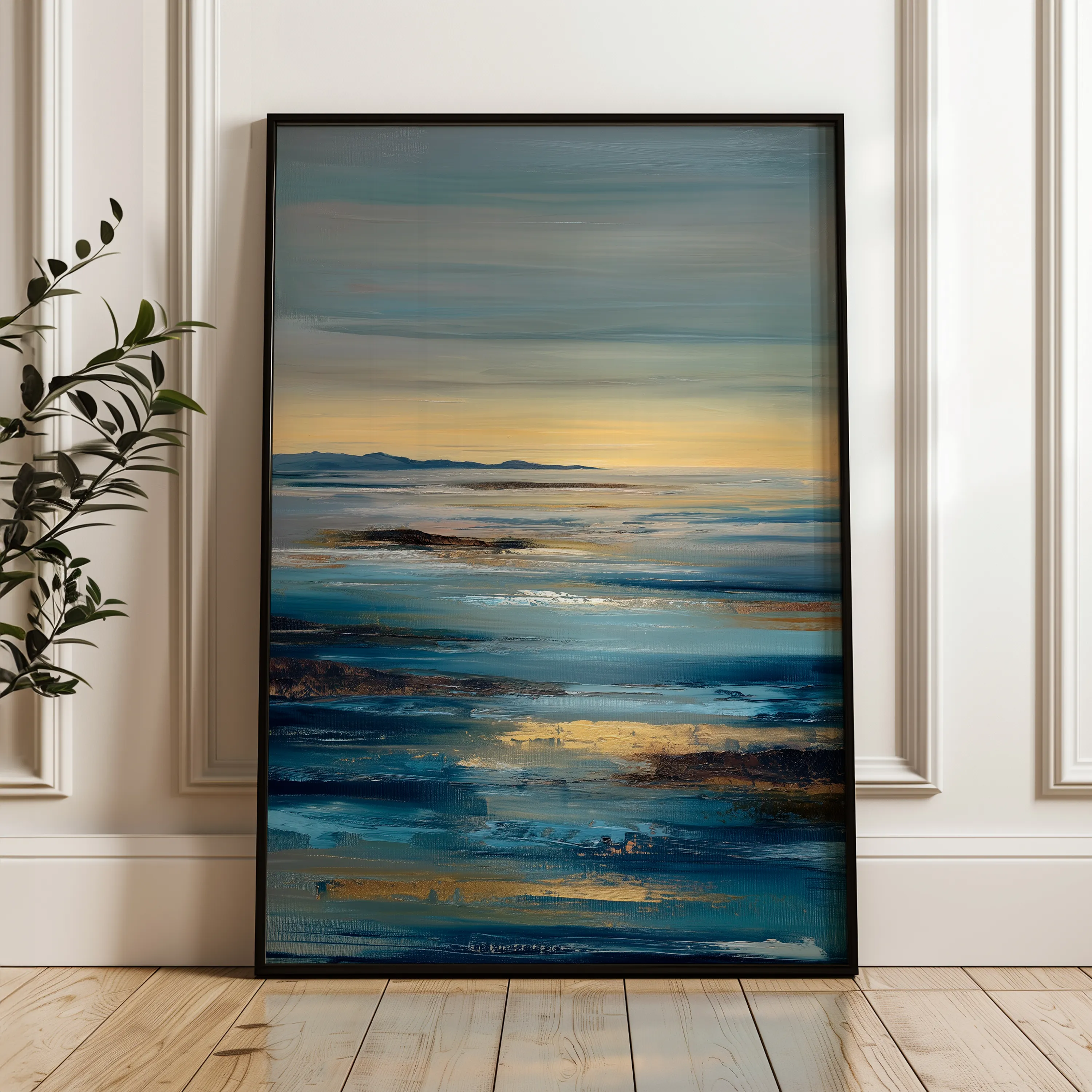 Abstract 1934 Canvas Art 18" x 24" / 45 x 60 cm / Black