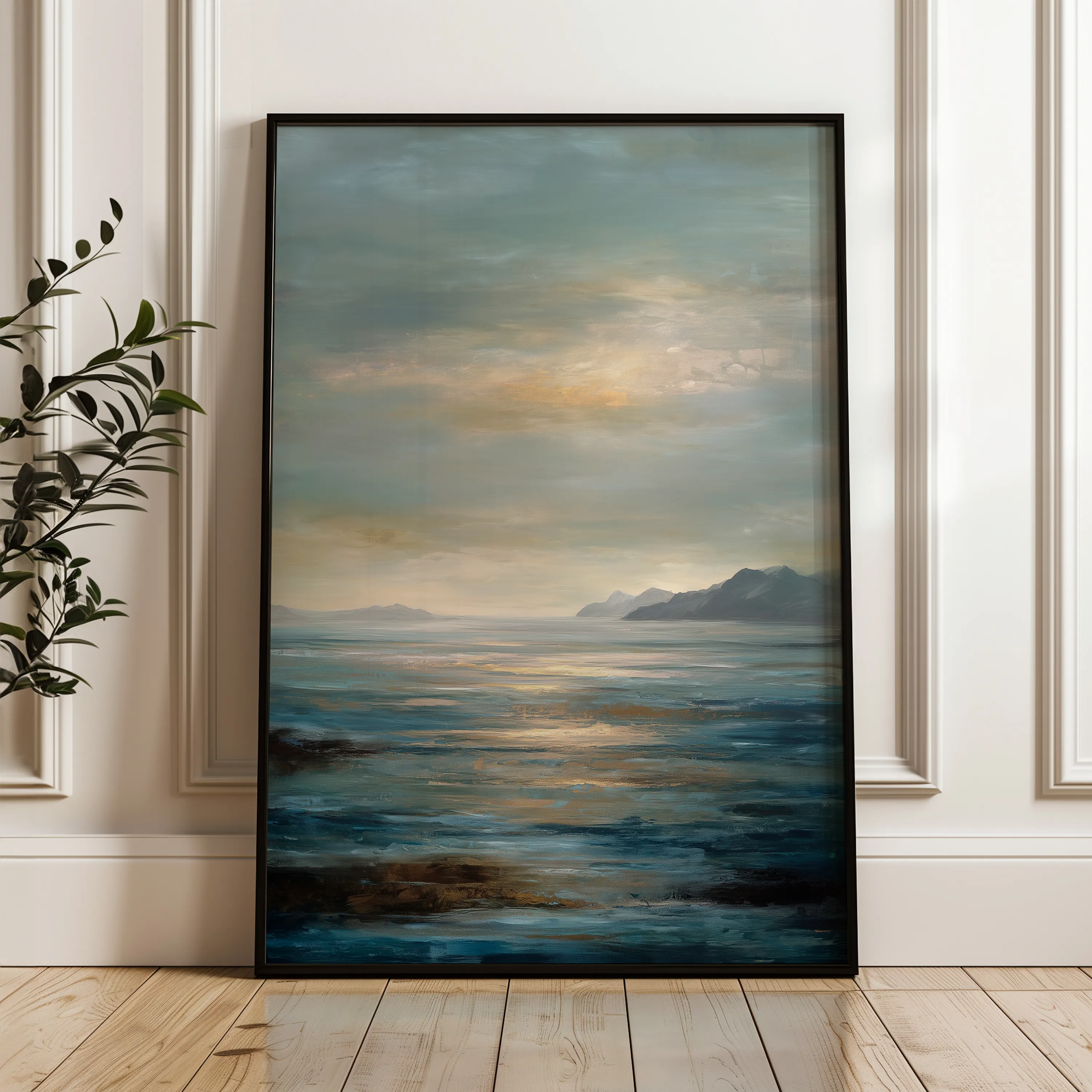 Abstract 1935 Canvas Art 18" x 24" / 45 x 60 cm / Black