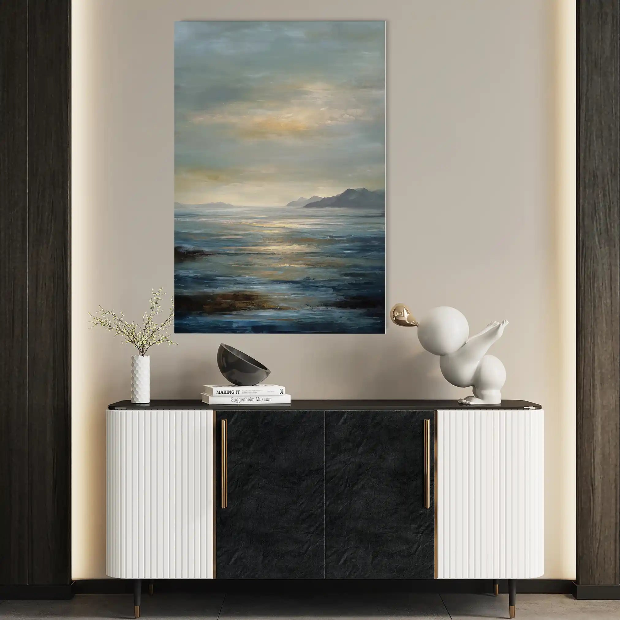 Abstract 1935 Canvas Art 60 x 40 cm / Black