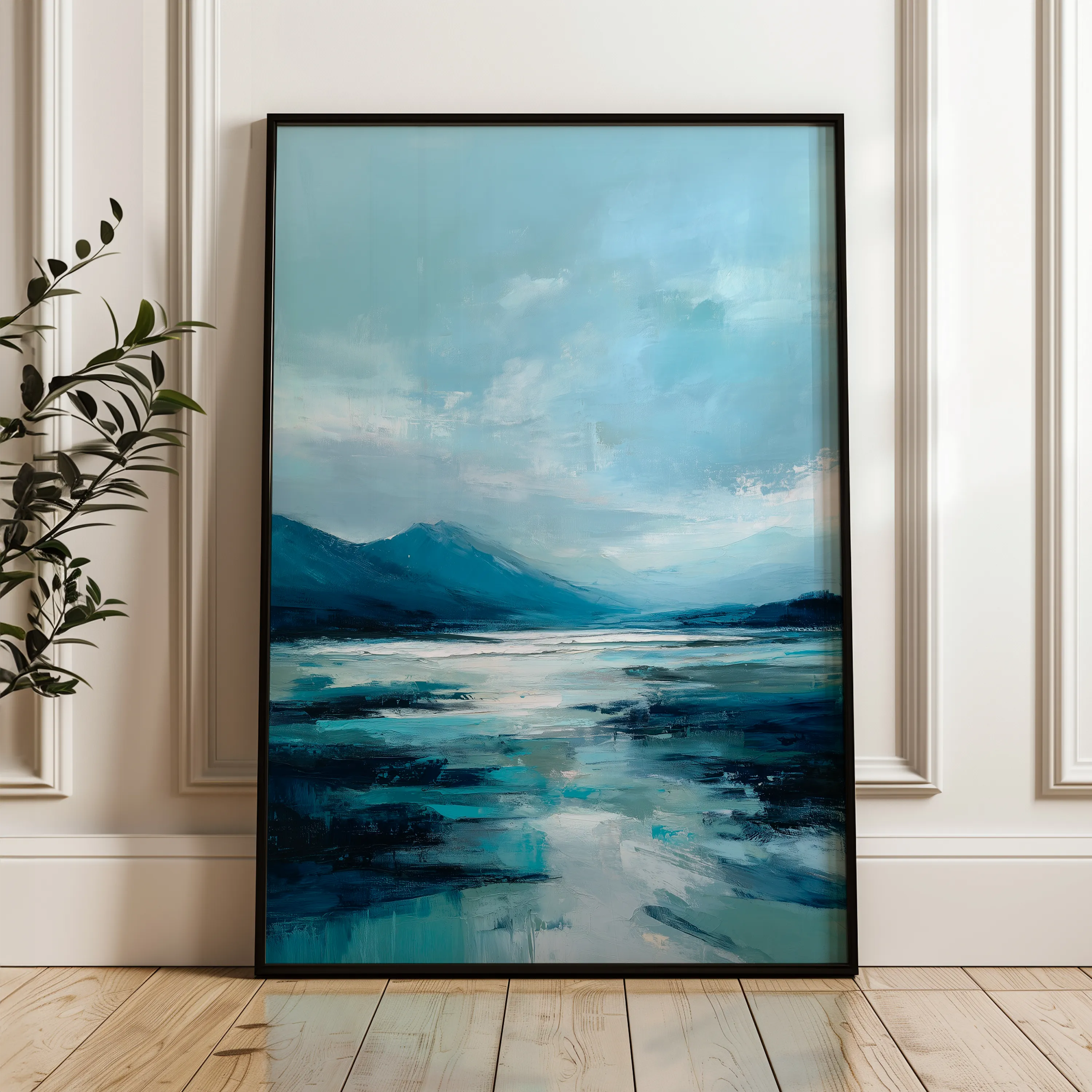 Abstract 1936 Canvas Art 18" x 24" / 45 x 60 cm / Black