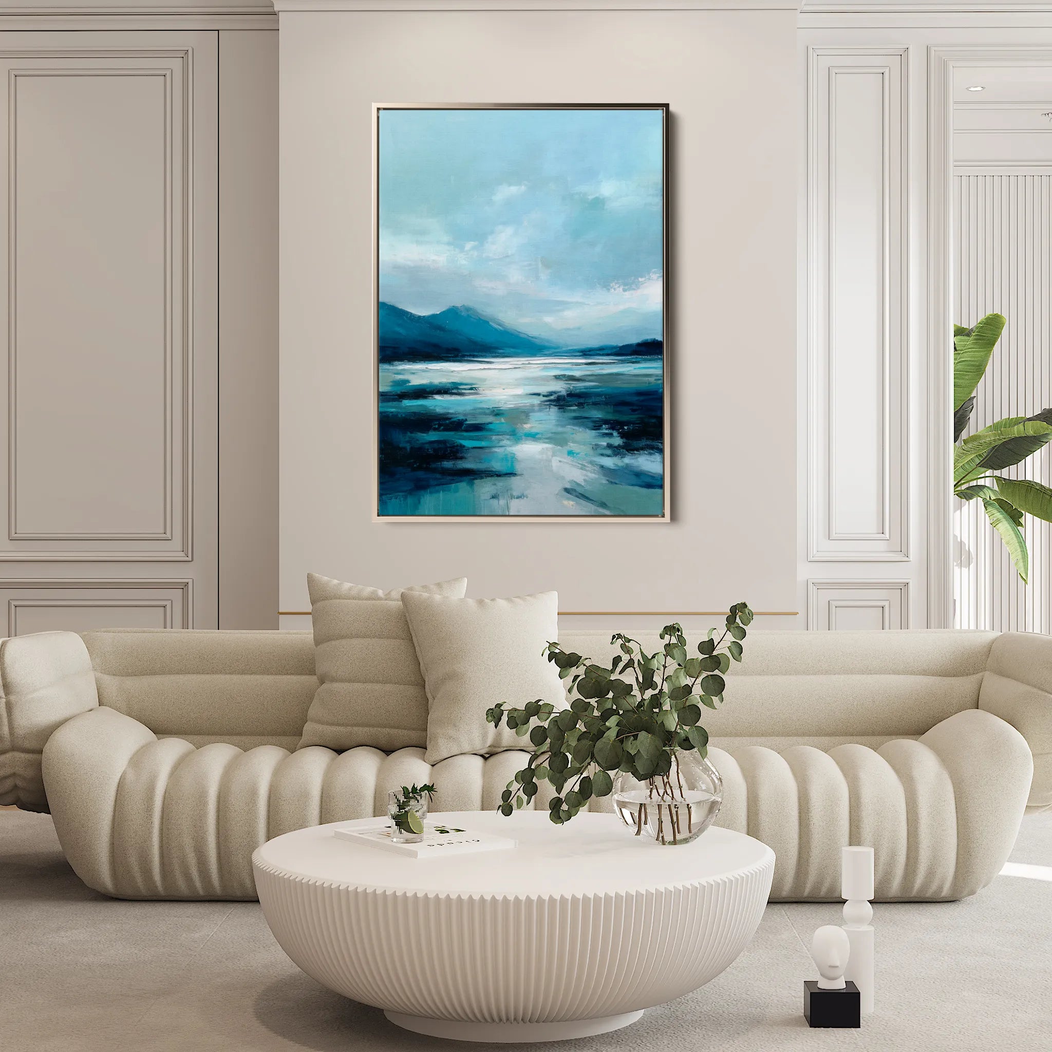 Abstract 1936 Canvas Art 18" x 24" / 45 x 60 cm / Black