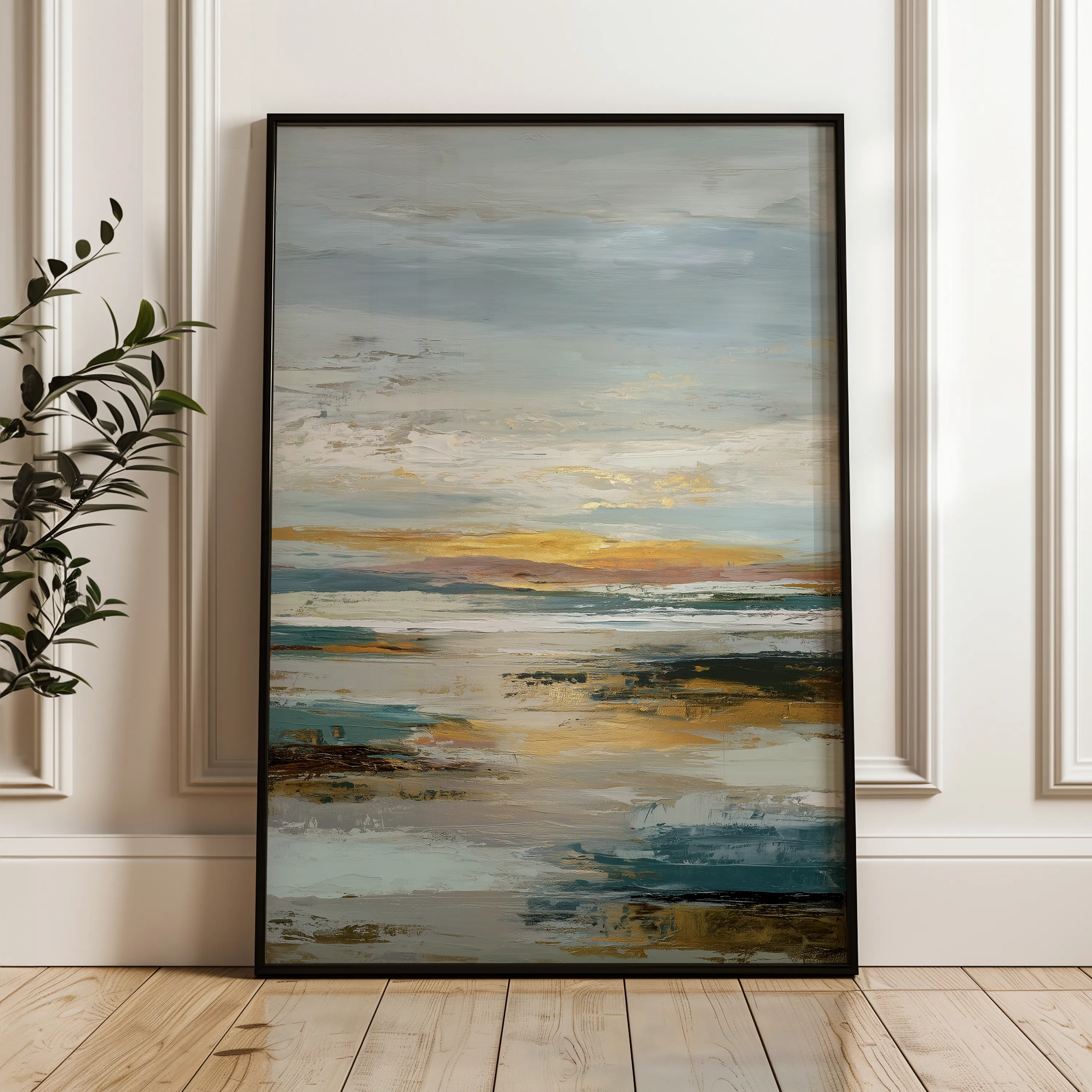 Abstract 1937 Canvas Art 18" x 24" / 45 x 60 cm / Black