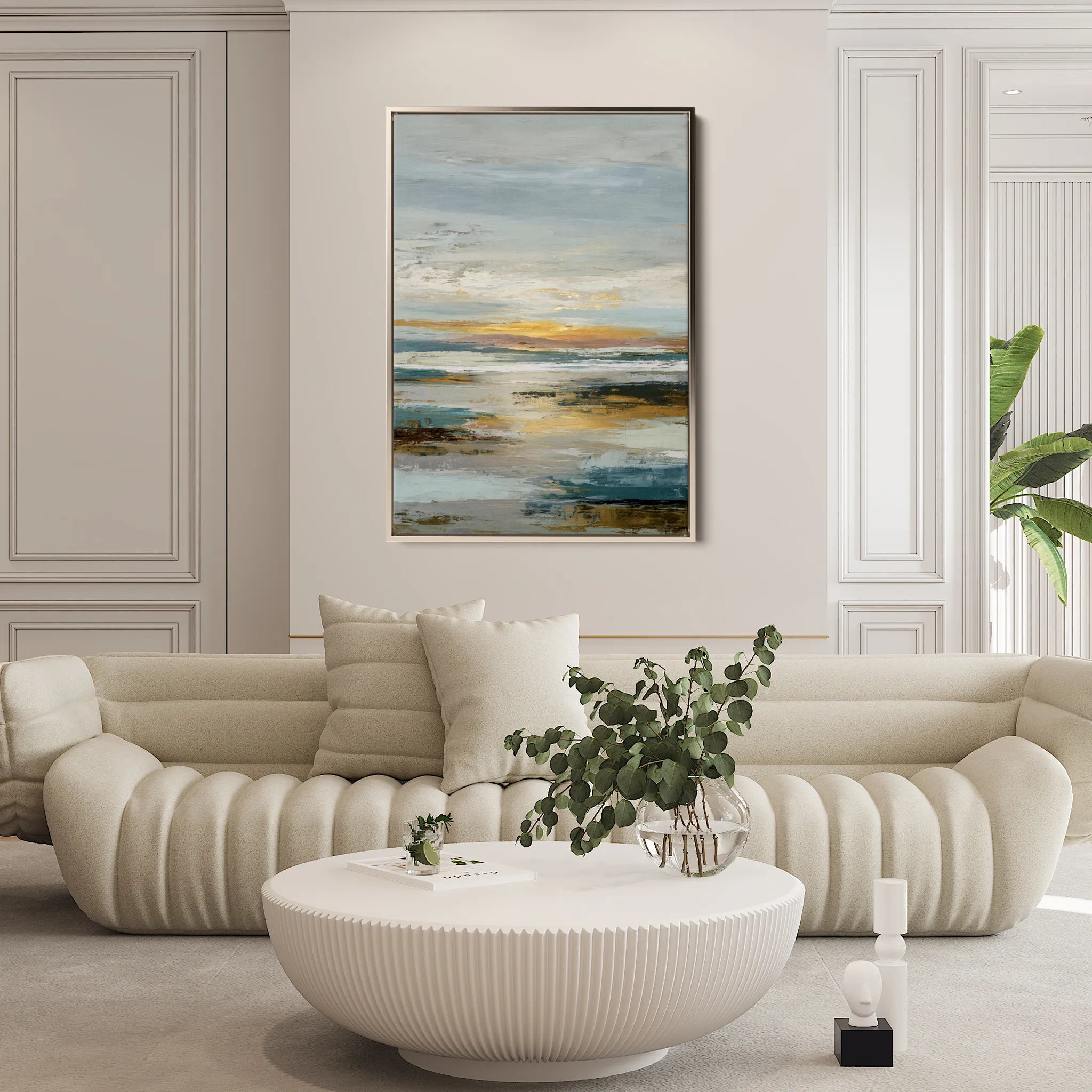 Abstract 1937 Canvas Art 18" x 24" / 45 x 60 cm / Black