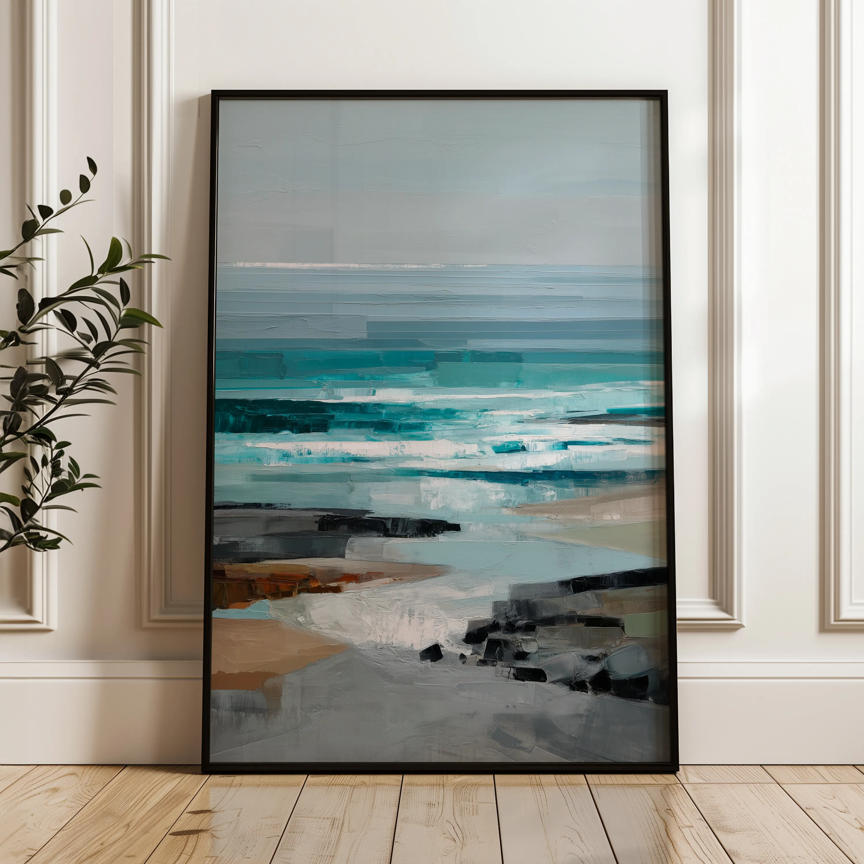 Abstract 1939 Canvas Art 18" x 24" / 45 x 60 cm / Black
