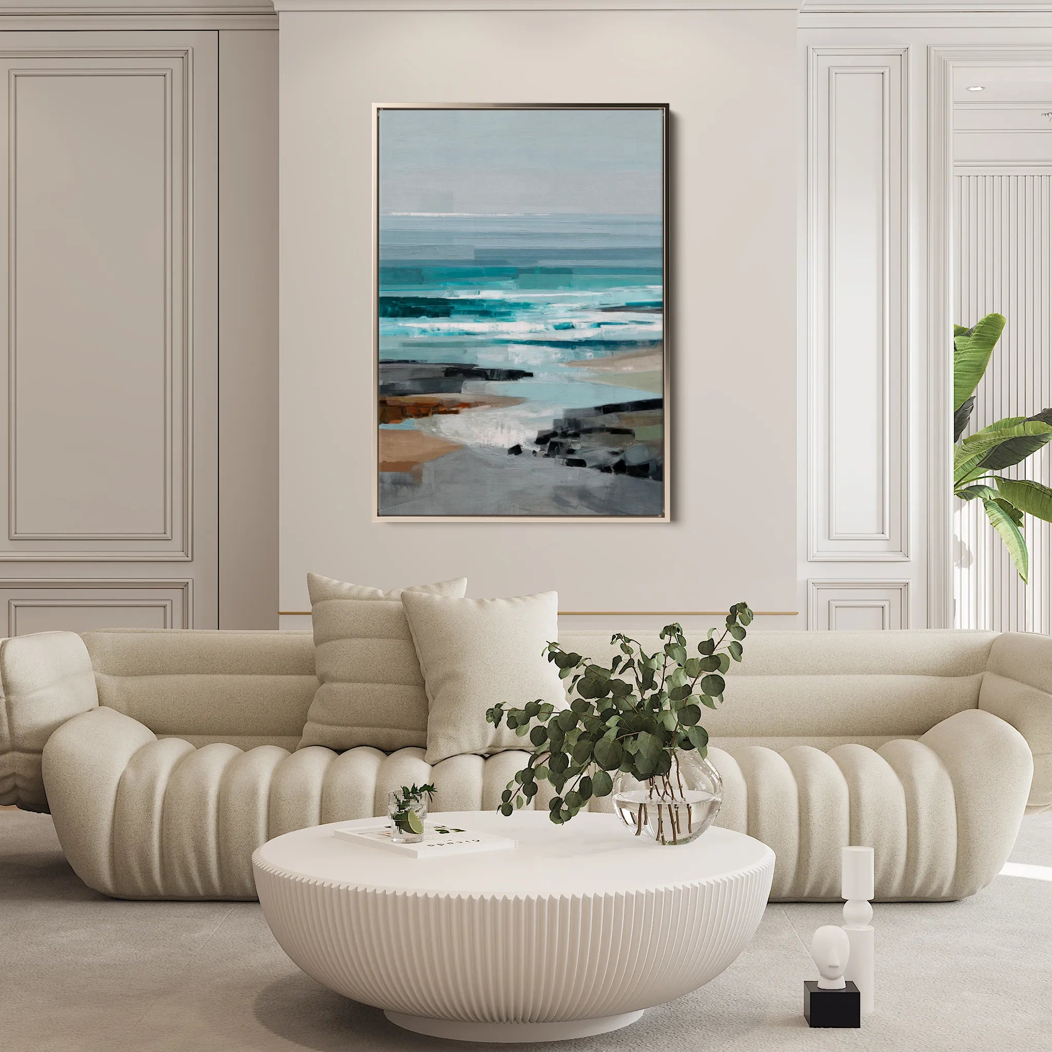 Abstract 1939 Canvas Art 18" x 24" / 45 x 60 cm / Black