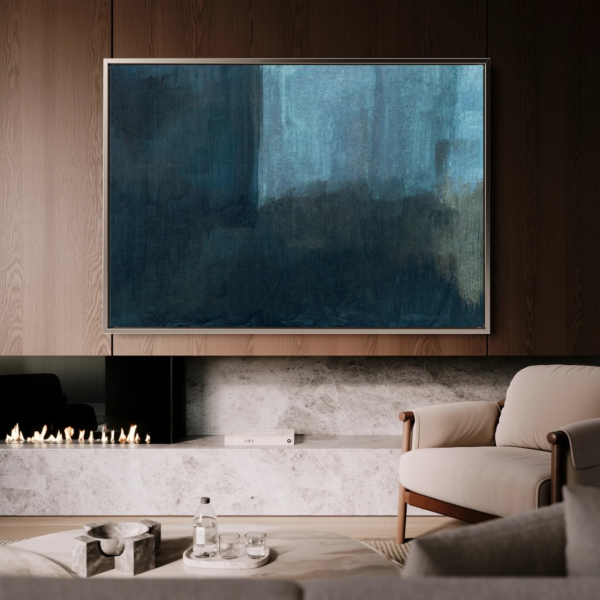 Abstract 194 Canvas Art 18" x 24" / 45 x 60 cm / Black