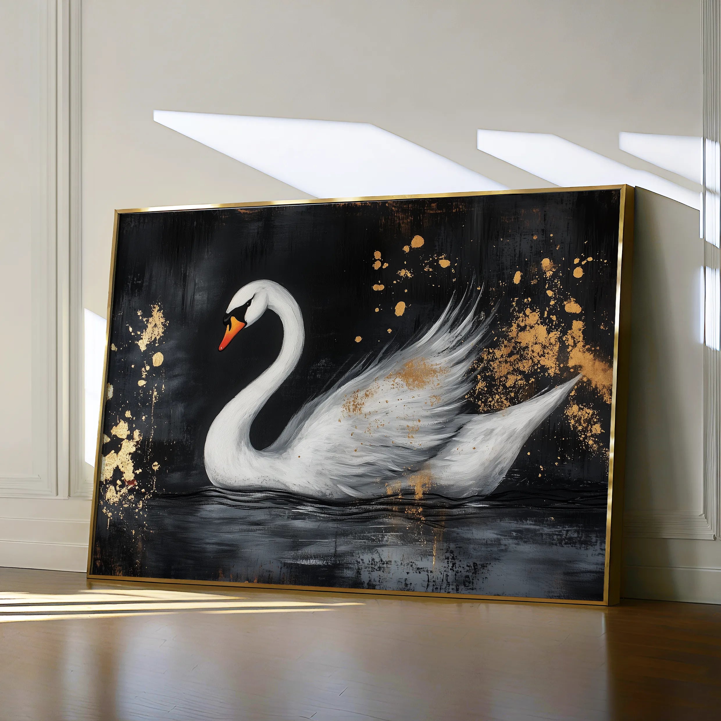 Animals 194 Canvas Art 18" x 24" / 45 x 60 cm / Black