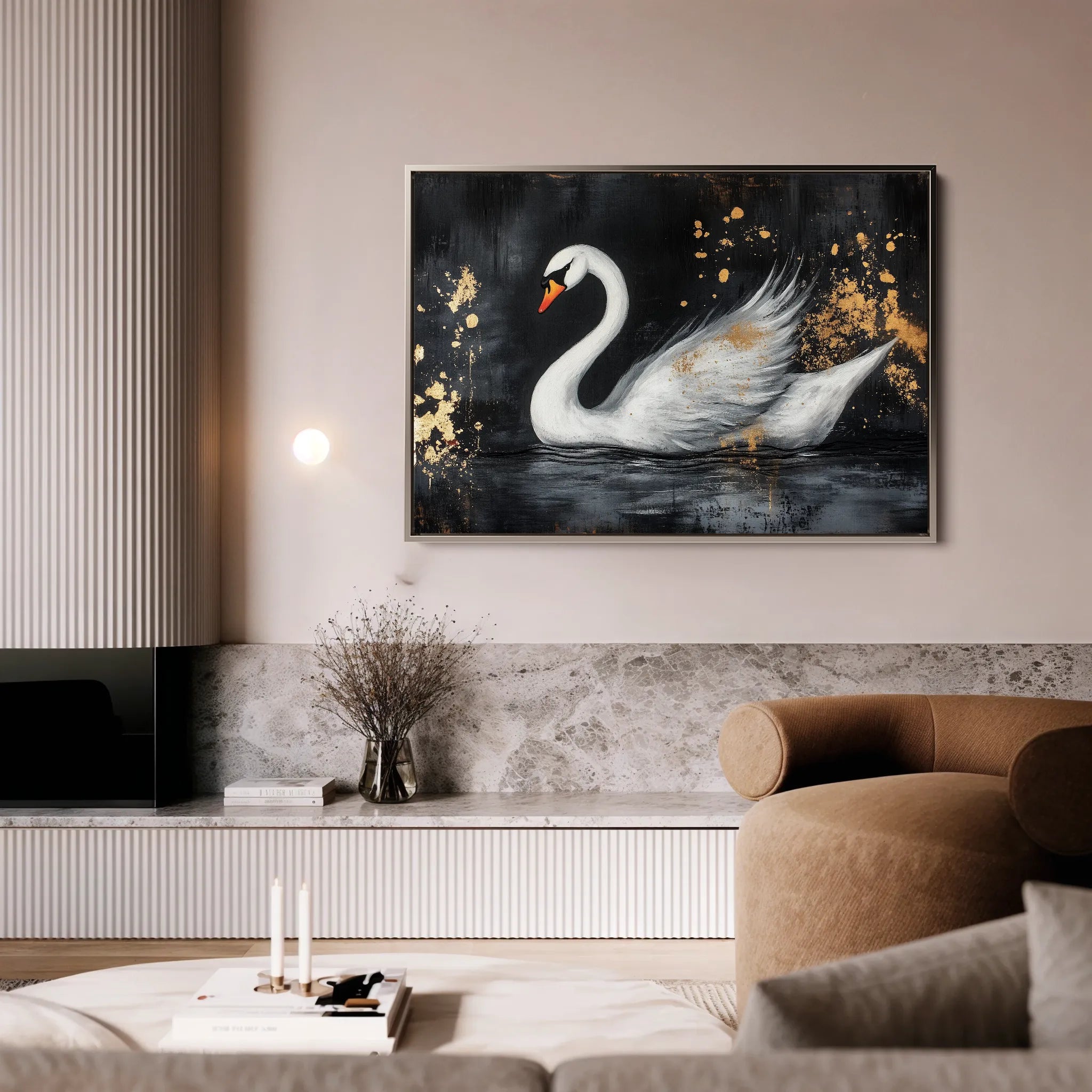 Animals 194 Canvas Art 18" x 24" / 45 x 60 cm / Black