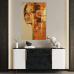 Portrait 194 Canvas Art 18" x 24" / 45 x 60 cm / Black