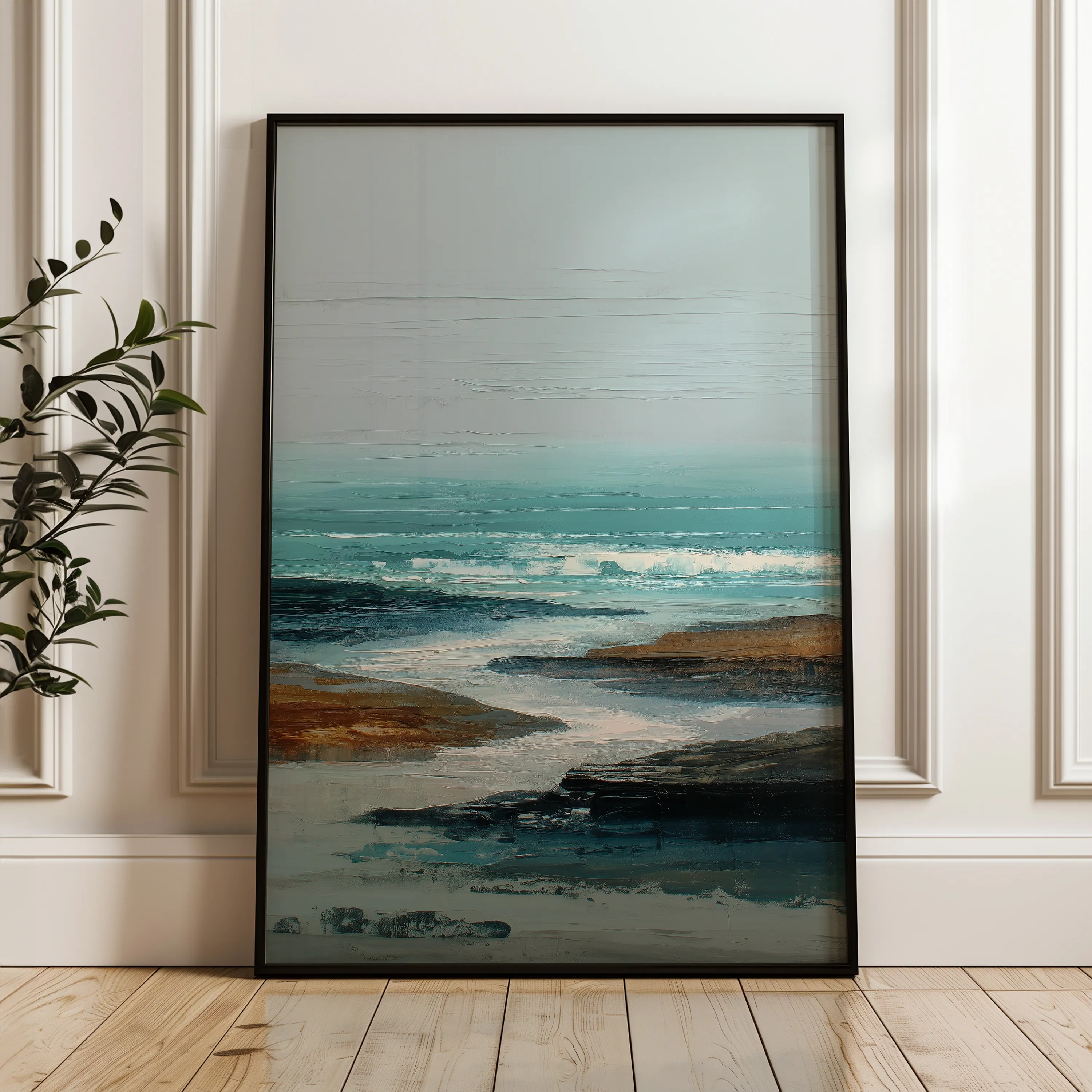 Abstract 1940 Canvas Art 18" x 24" / 45 x 60 cm / Black