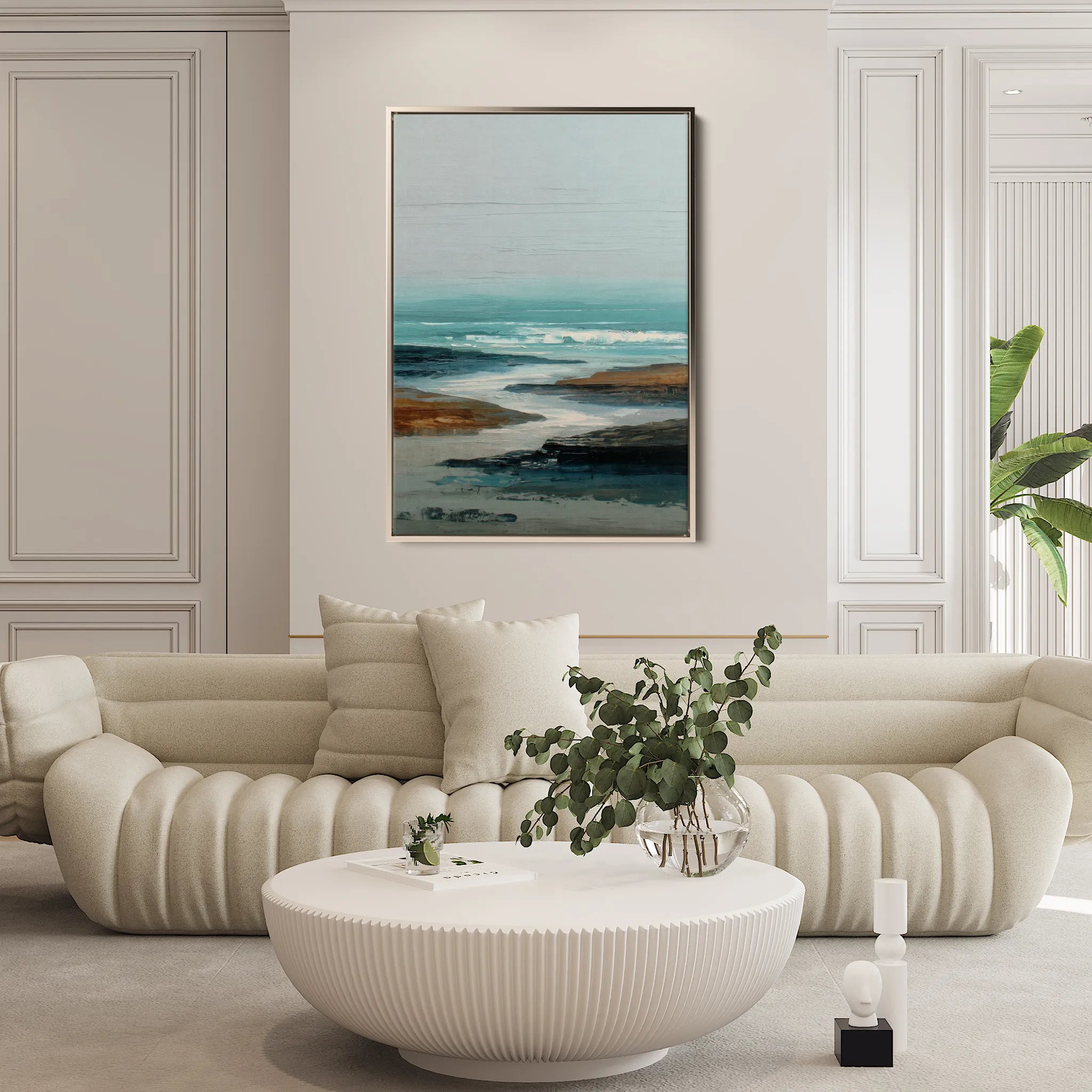 Abstract 1940 Canvas Art 18" x 24" / 45 x 60 cm / Black