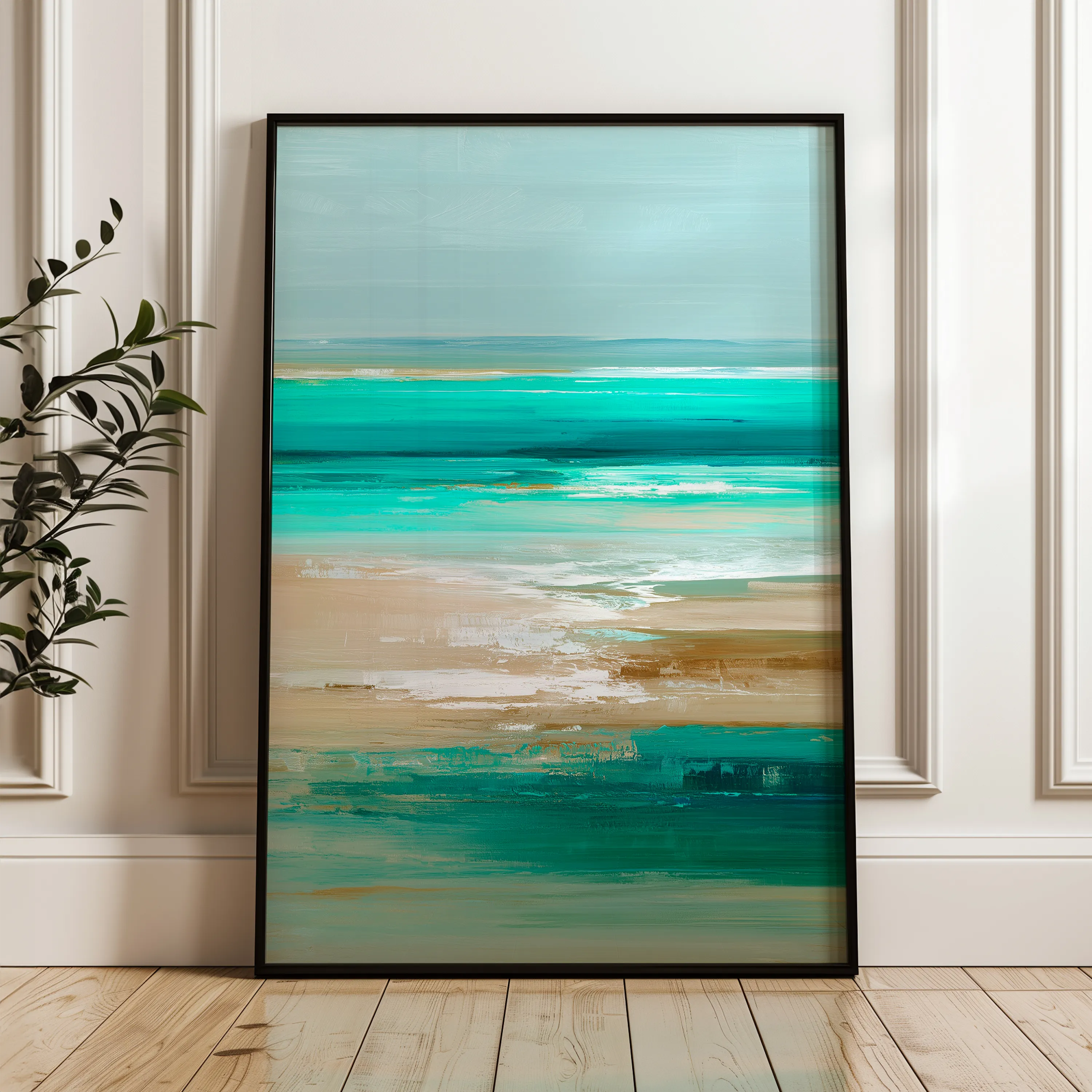 Abstract 1941 Canvas Art 18" x 24" / 45 x 60 cm / Black