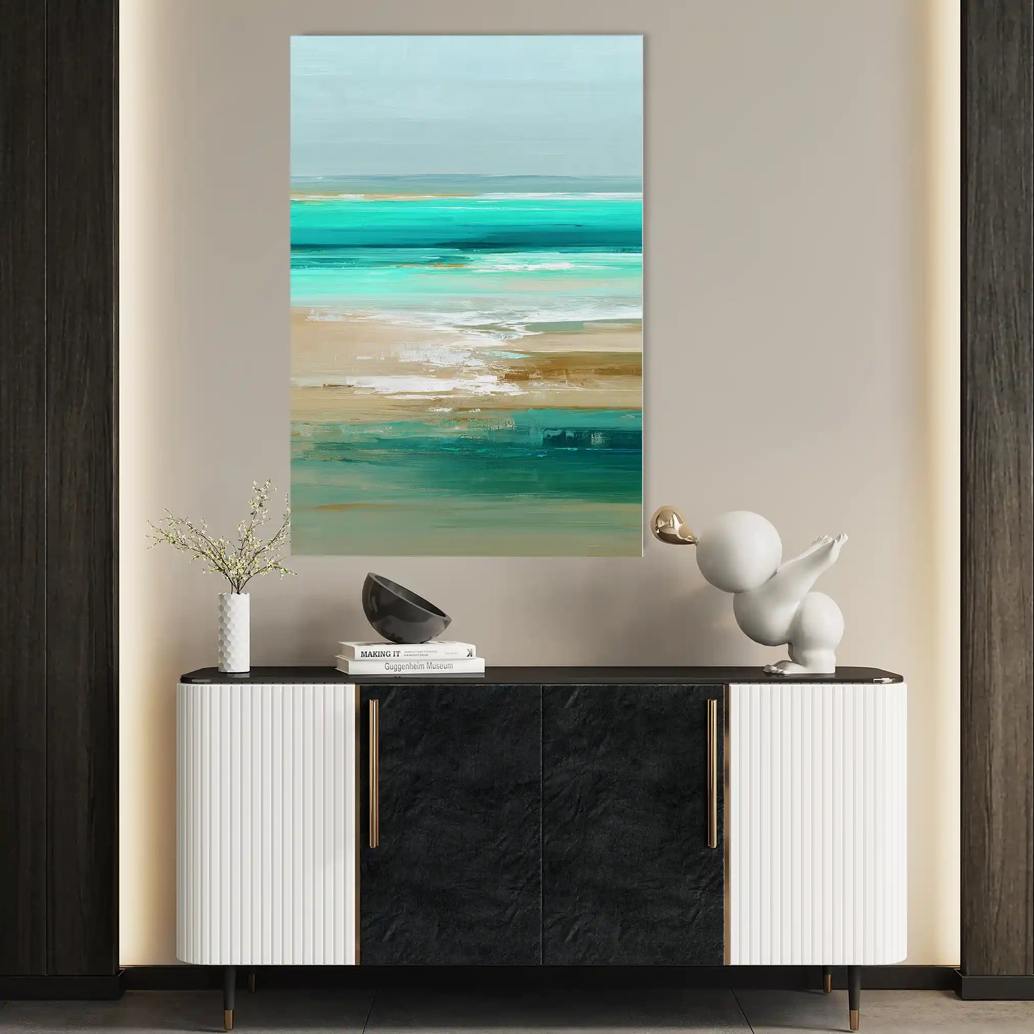 Abstract 1941 Canvas Art 60 x 40 cm / Black