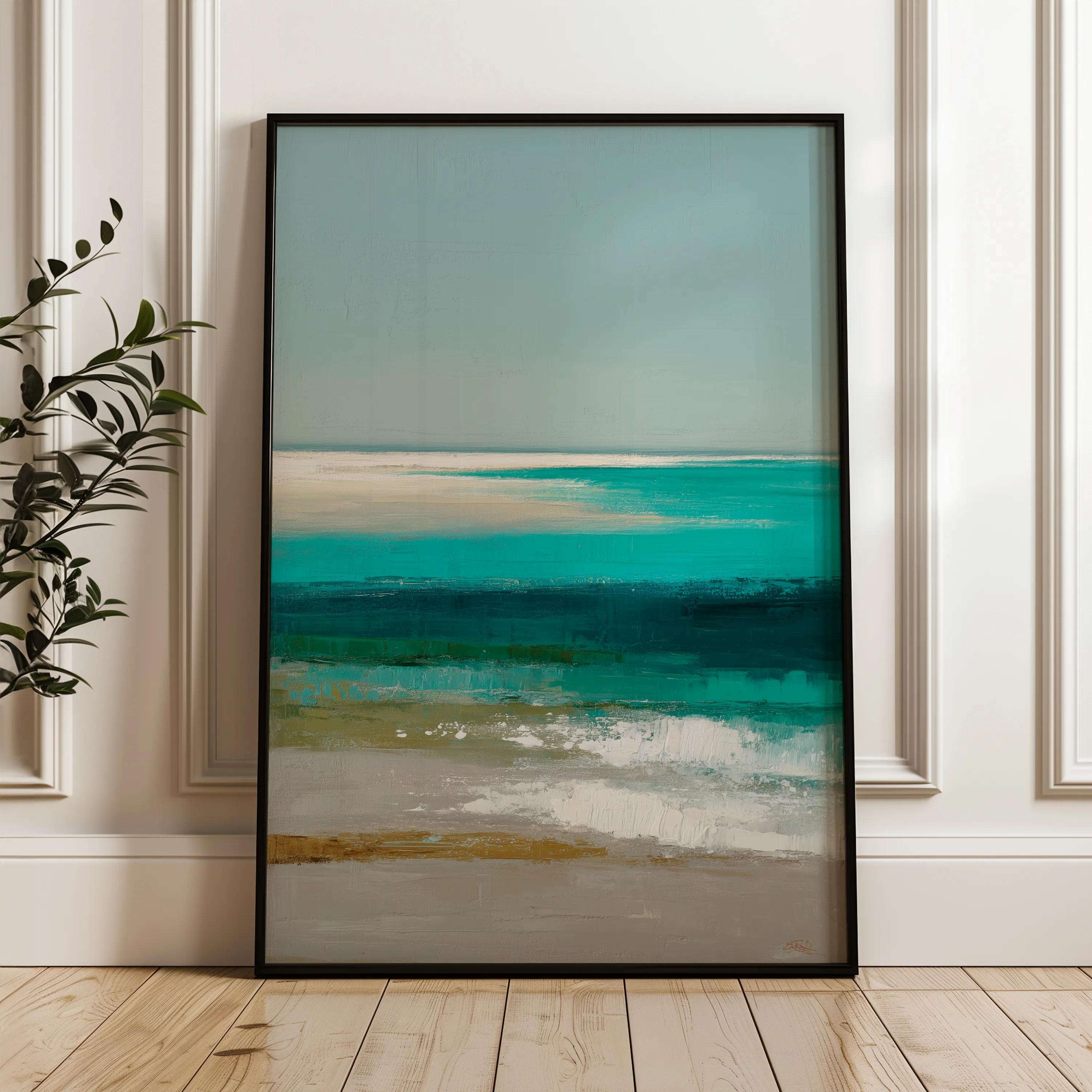 Abstract 1942 Canvas Art 18" x 24" / 45 x 60 cm / Black