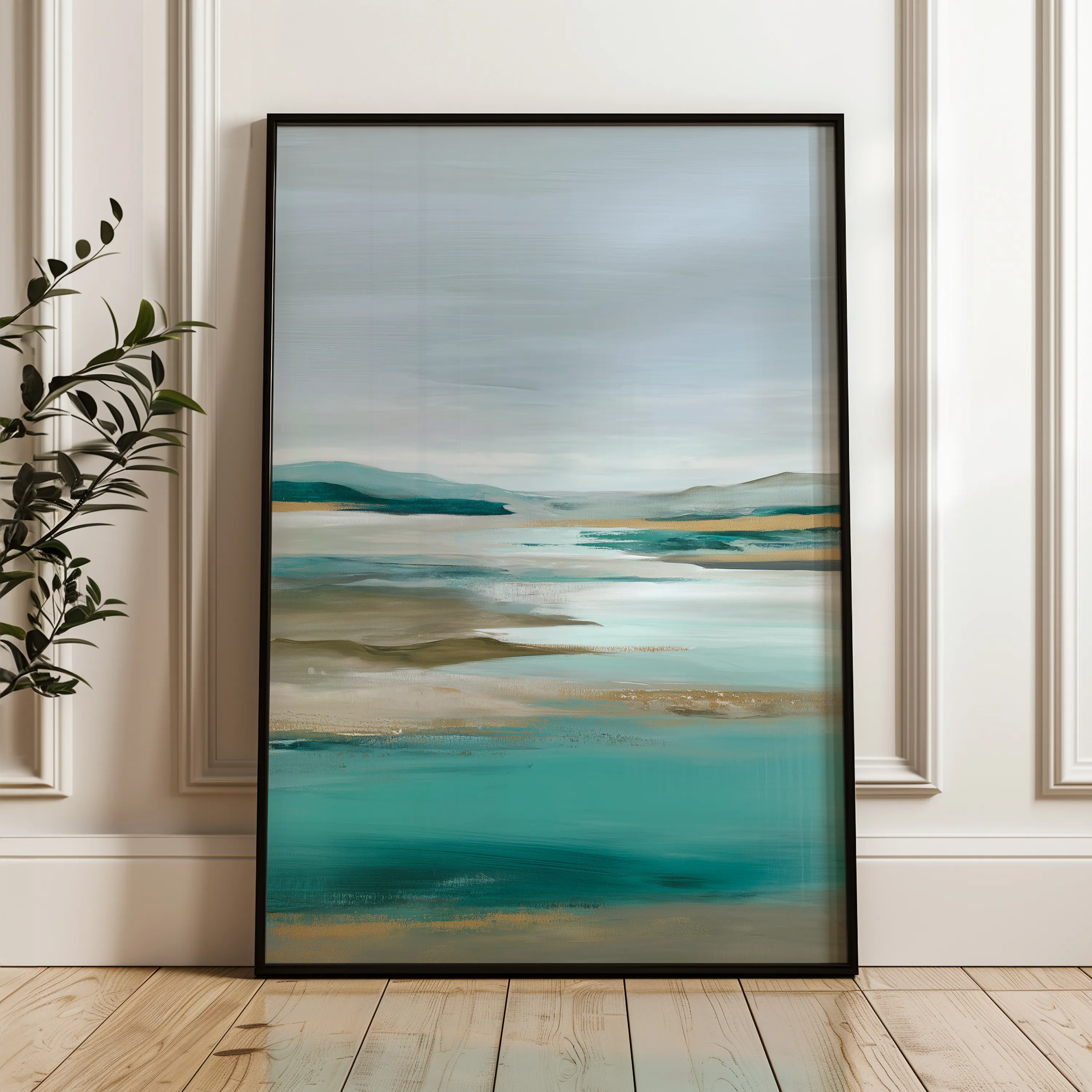 Abstract 1943 Canvas Art 18" x 24" / 45 x 60 cm / Black