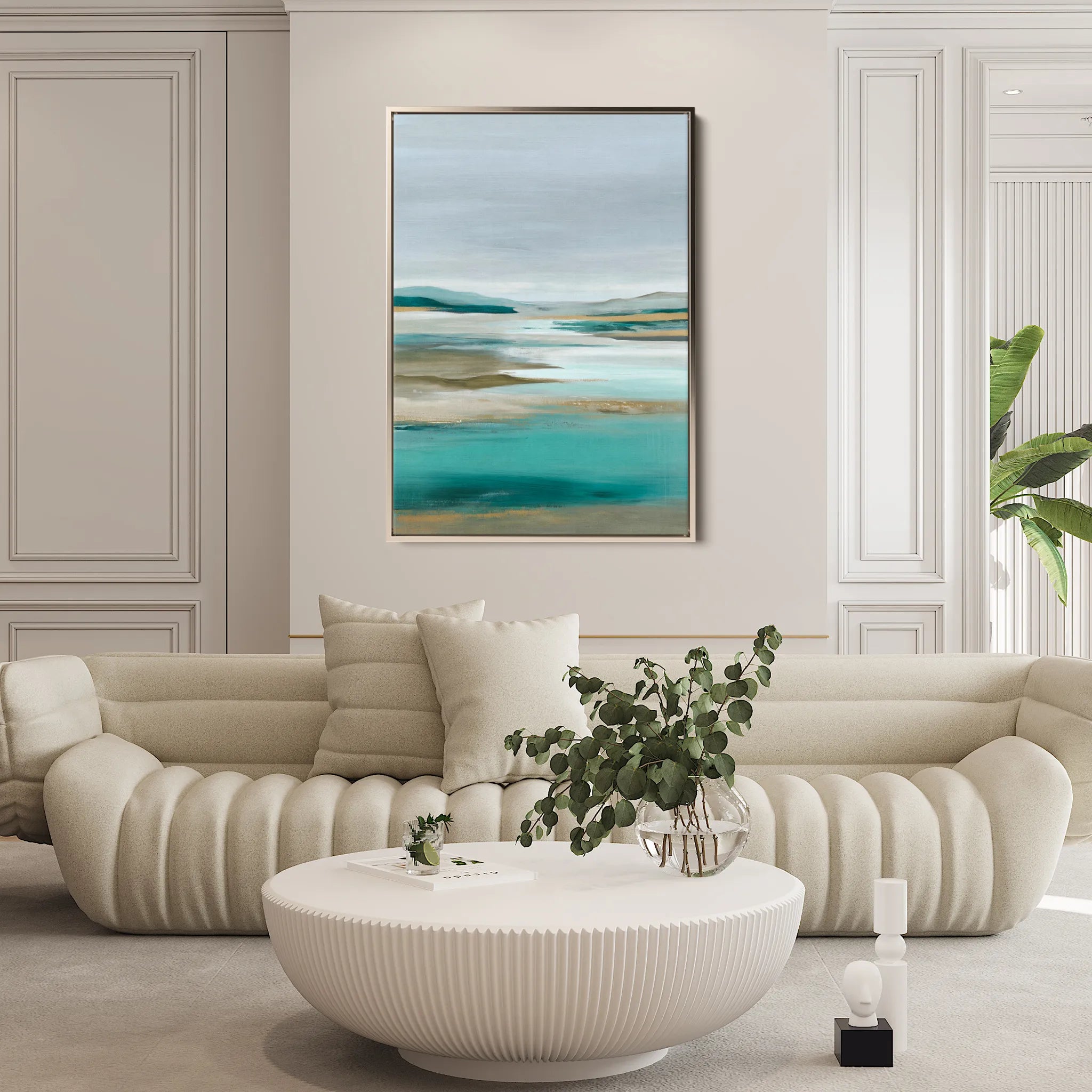 Abstract 1943 Canvas Art 18" x 24" / 45 x 60 cm / Black