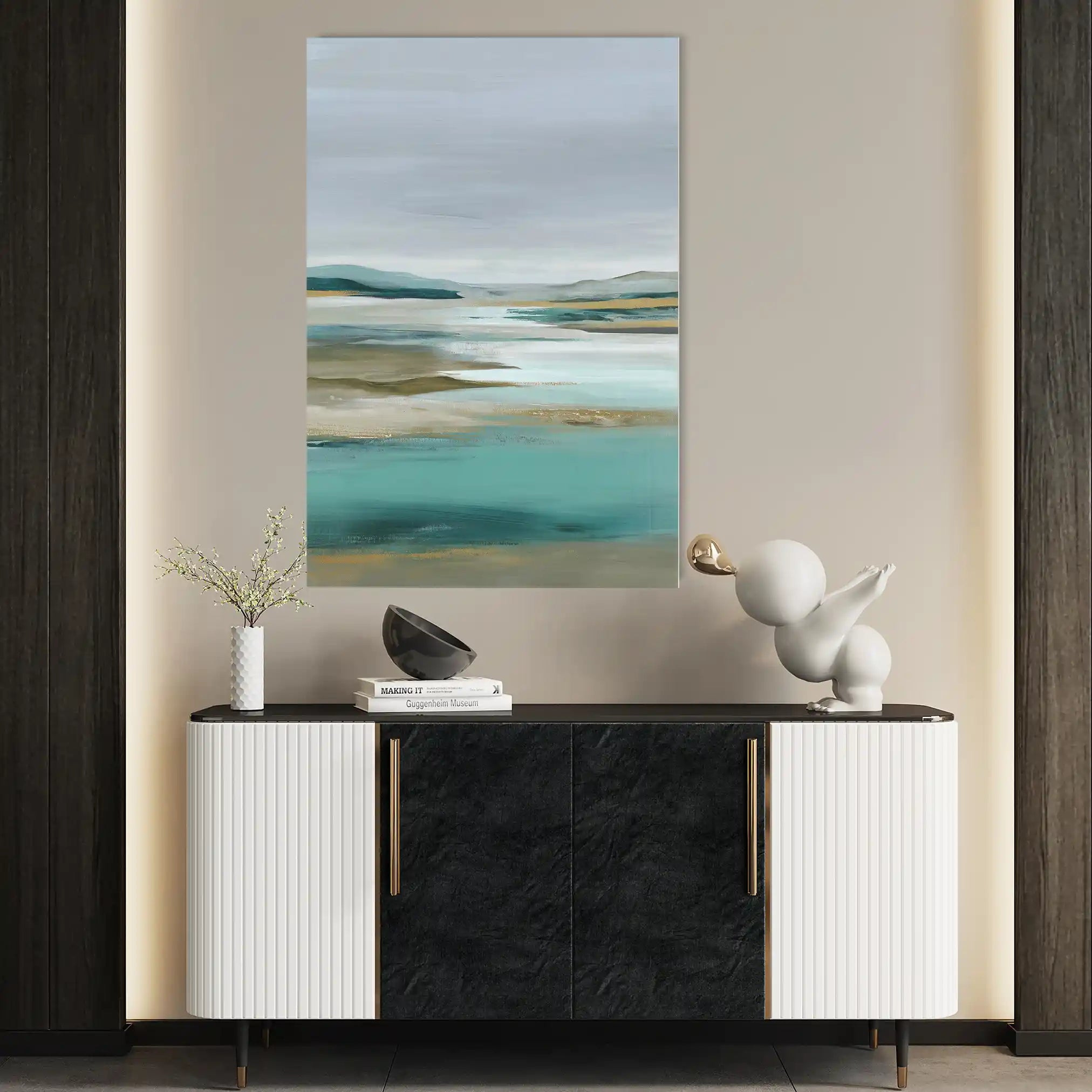 Abstract 1943 Canvas Art 60 x 40 cm / Black