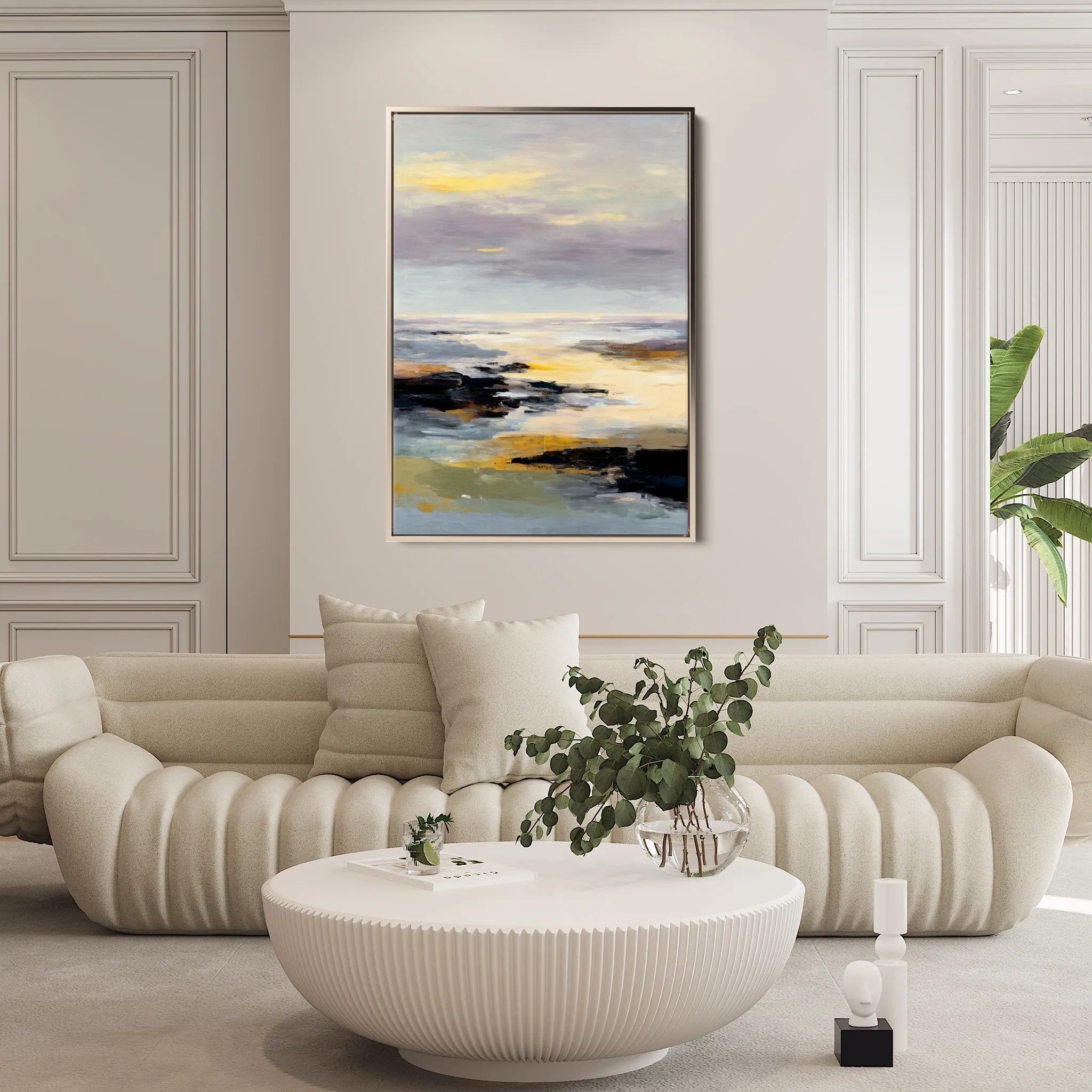 Abstract 1944 Canvas Art 18" x 24" / 45 x 60 cm / Black