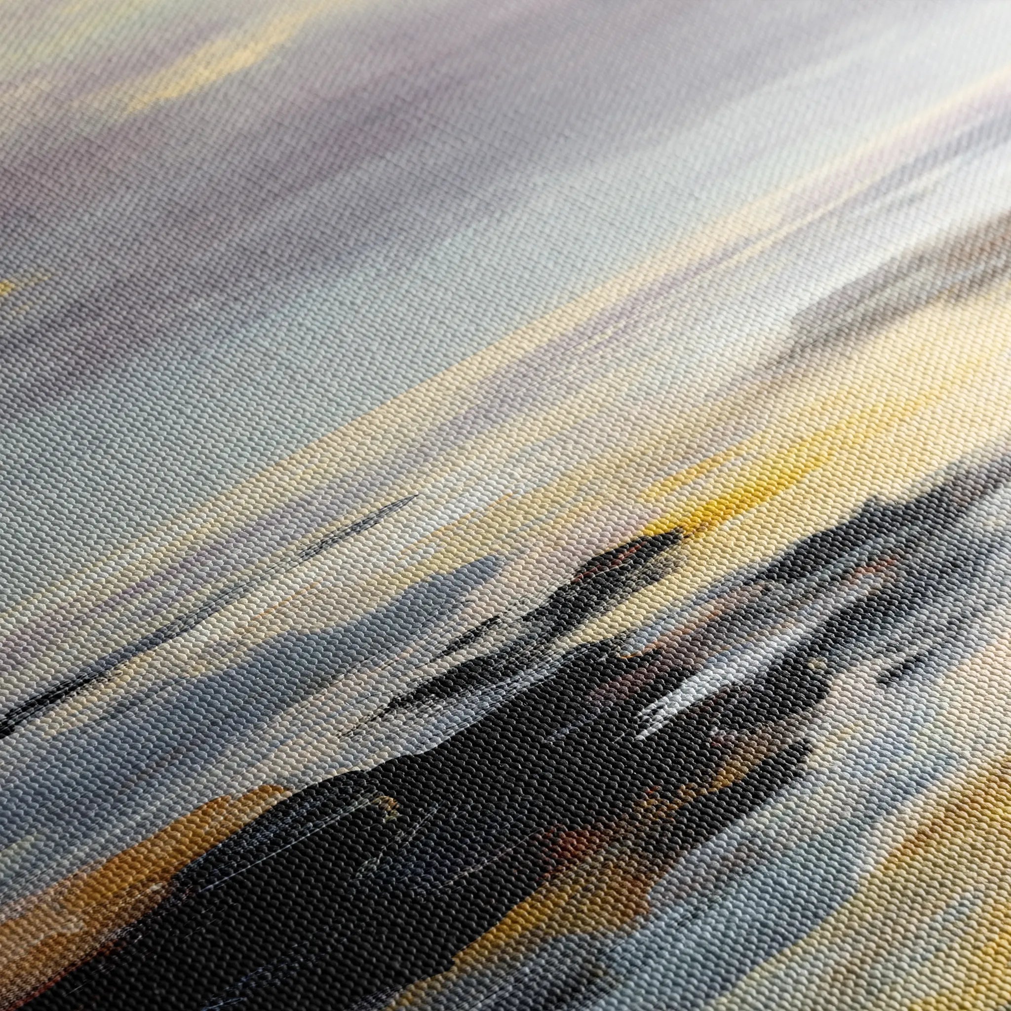 Abstract 1944 Canvas Art 18" x 24" / 45 x 60 cm / Black