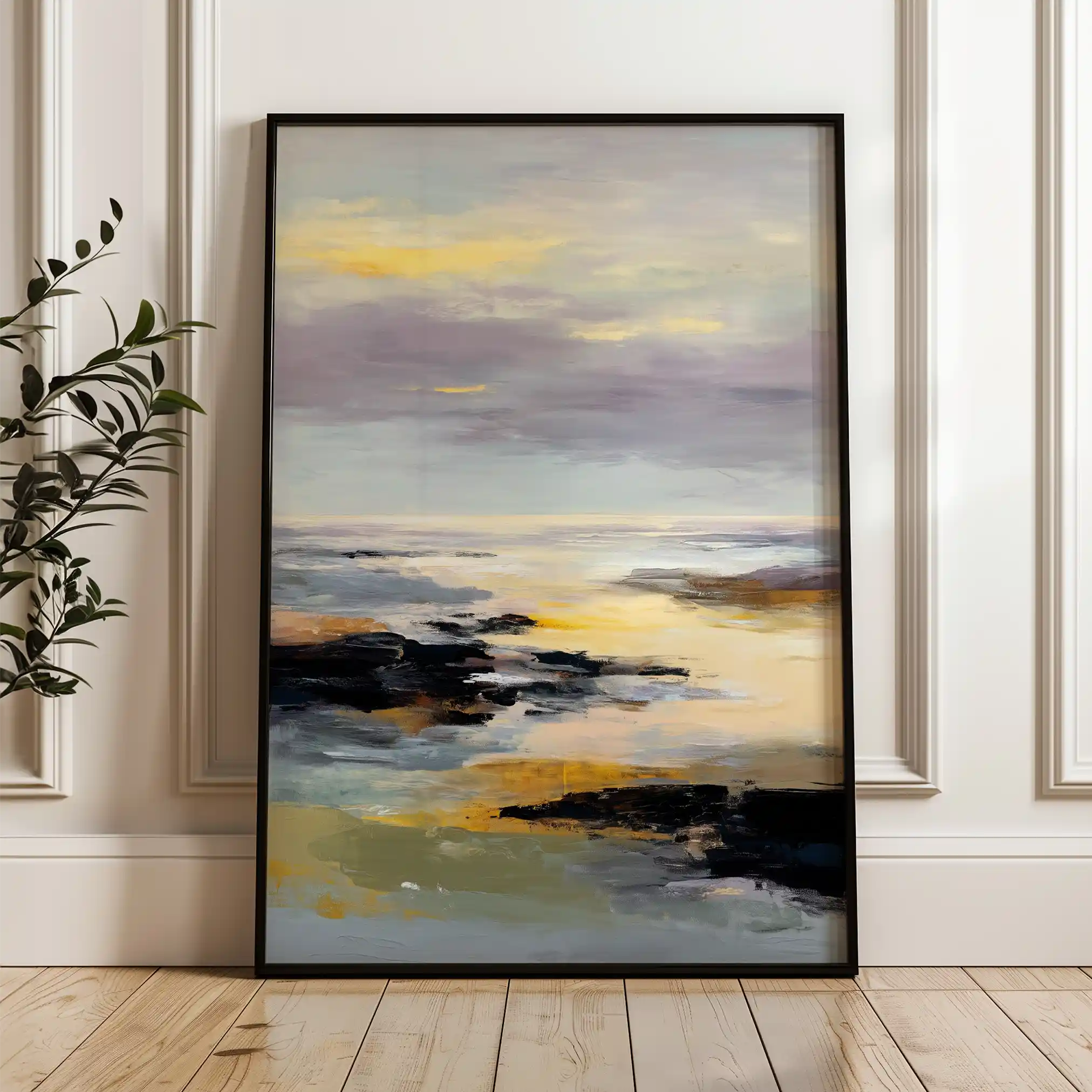 Abstract 1944 Canvas Art 60 x 40 cm / Black