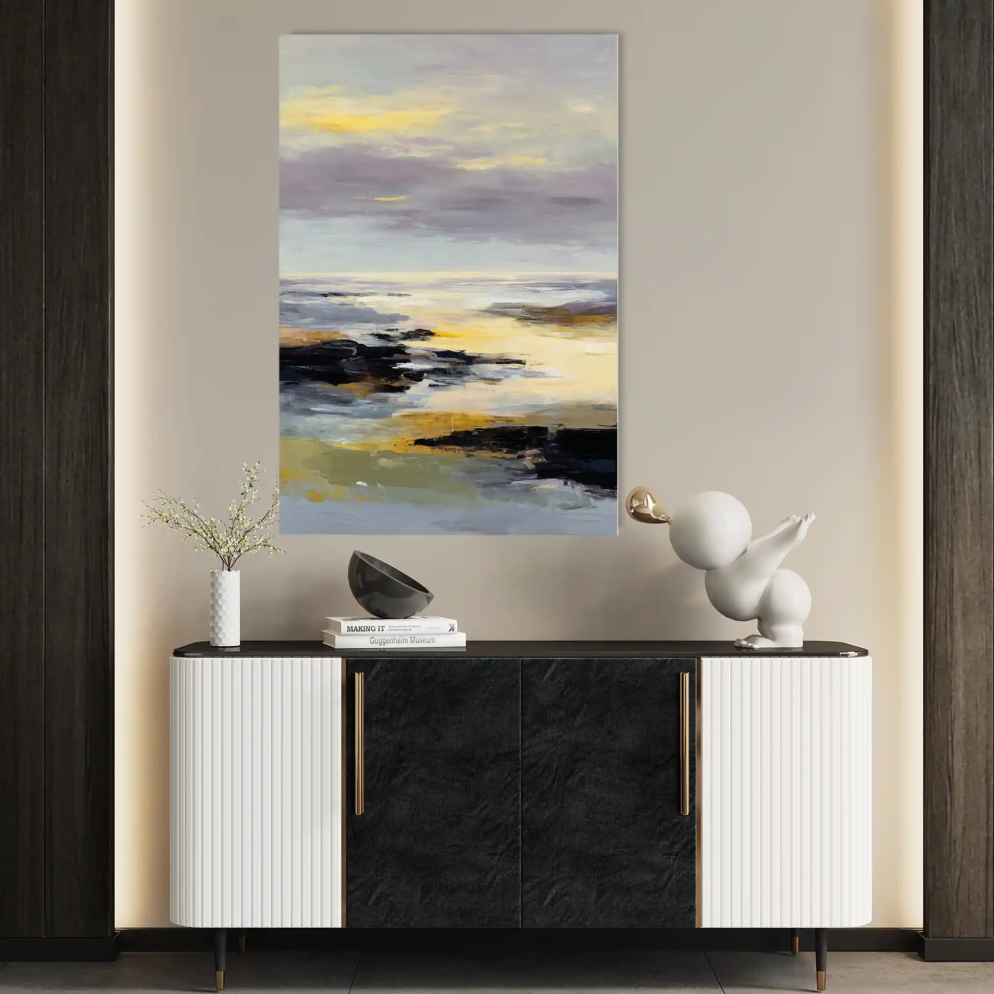 Abstract 1944 Canvas Art 60 x 40 cm / Black