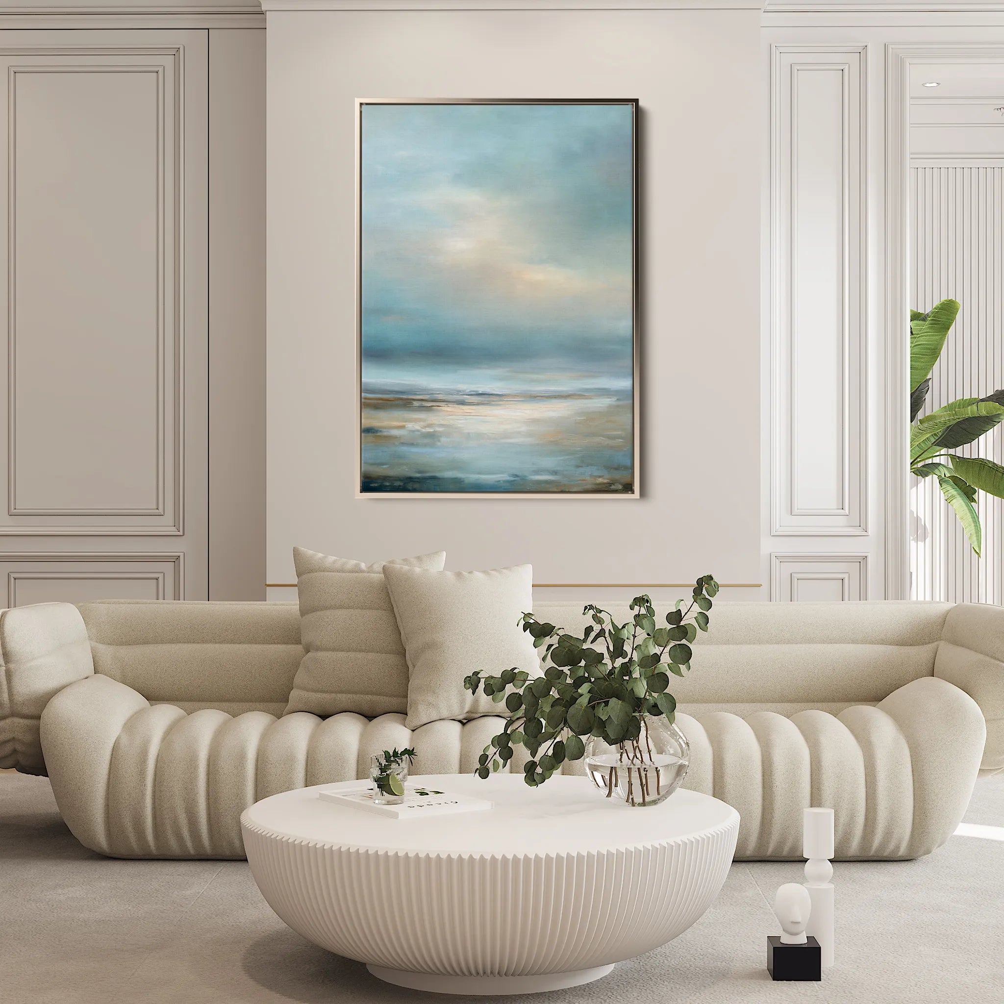 Abstract 1945 Canvas Art 18" x 24" / 45 x 60 cm / Black