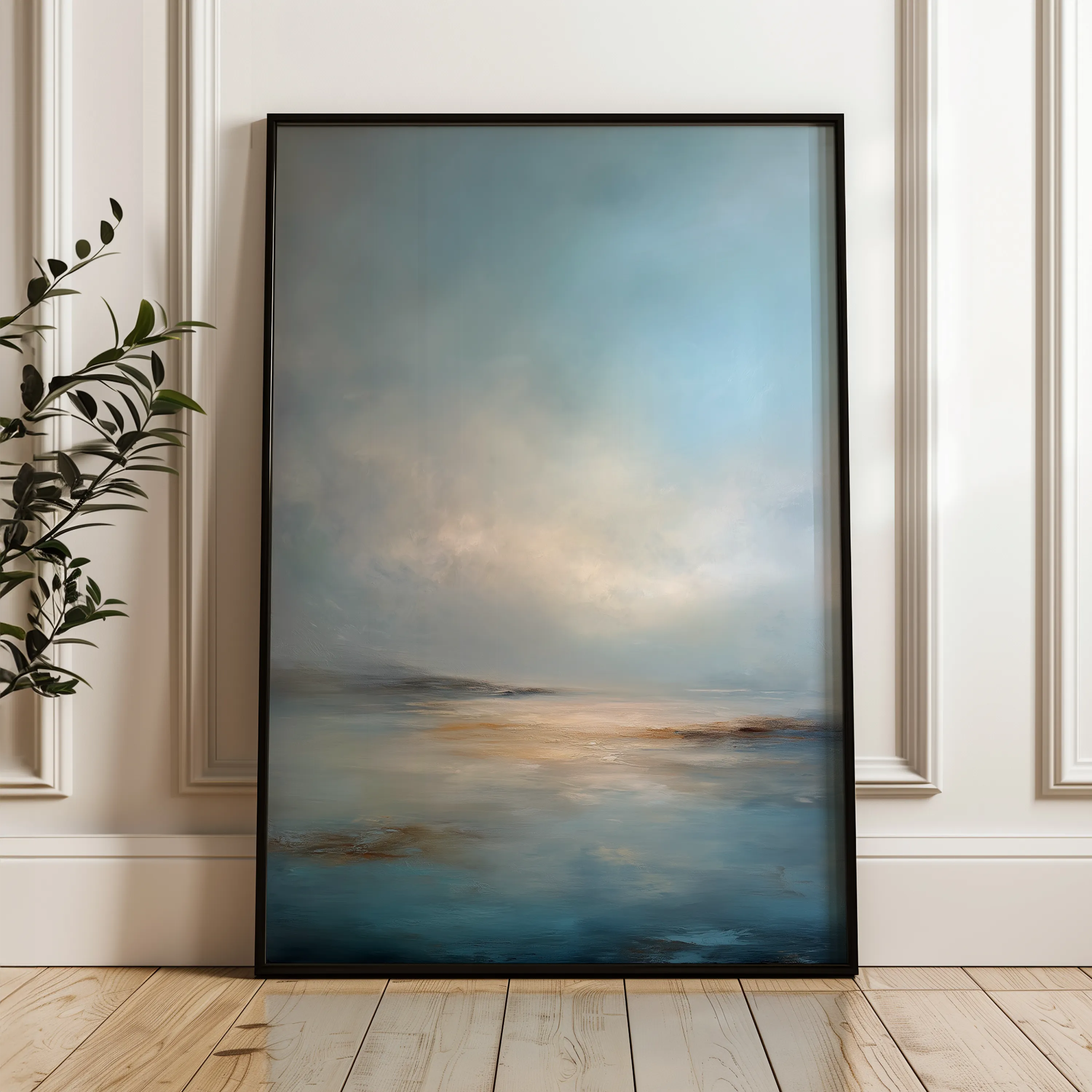 Abstract 1946 Canvas Art 18" x 24" / 45 x 60 cm / Black
