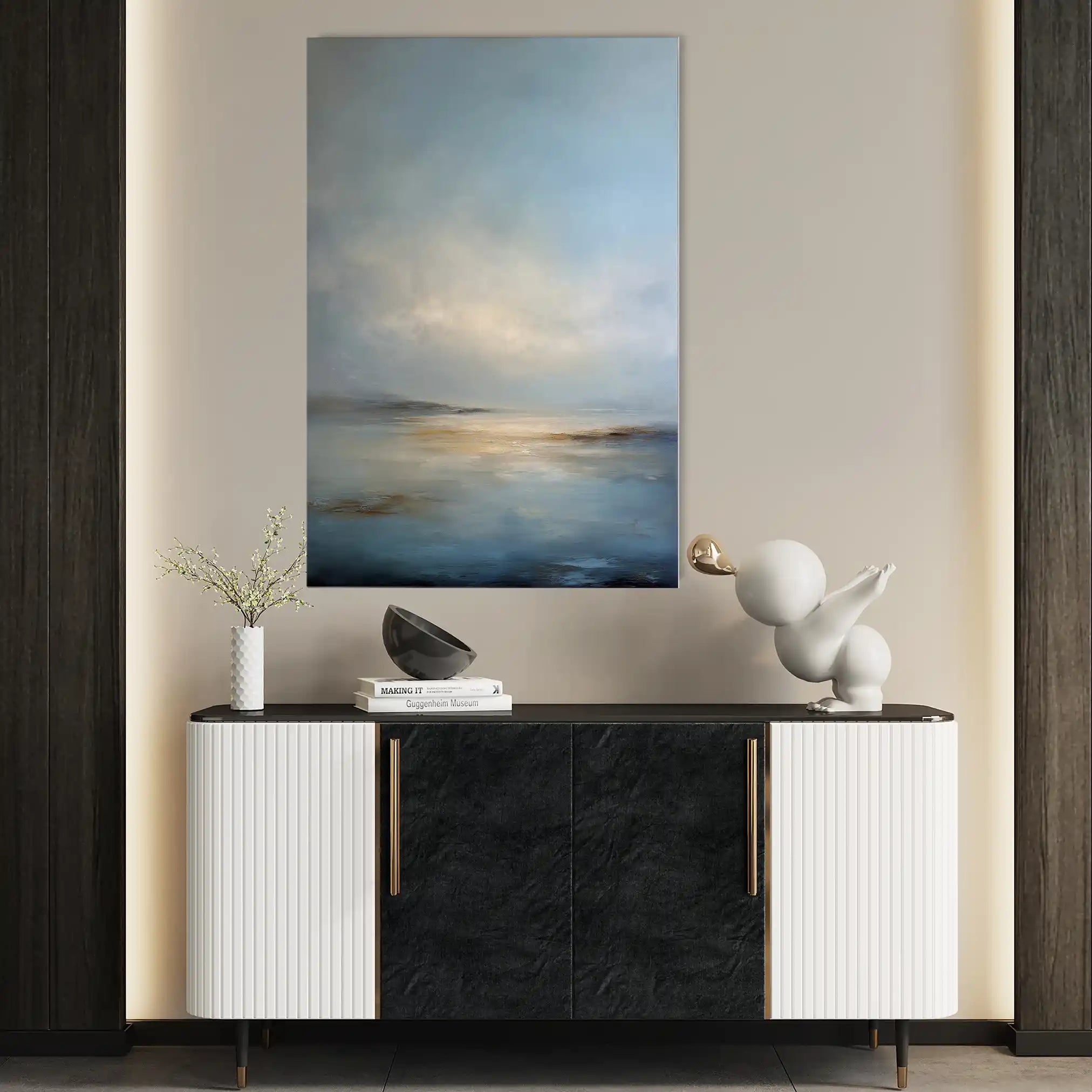 Abstract 1946 Canvas Art 60 x 40 cm / Black