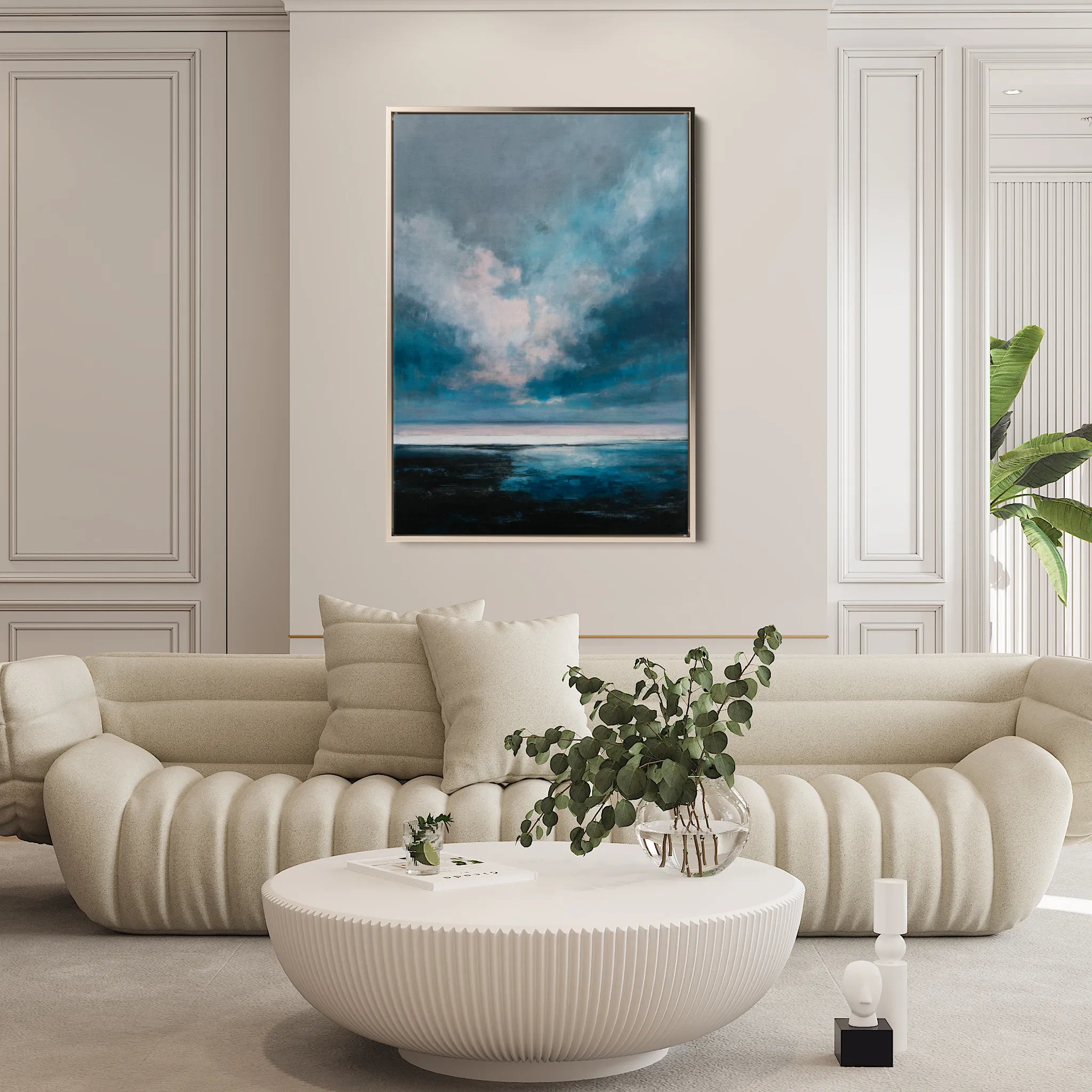 Abstract 1947 Canvas Art 18" x 24" / 45 x 60 cm / Black