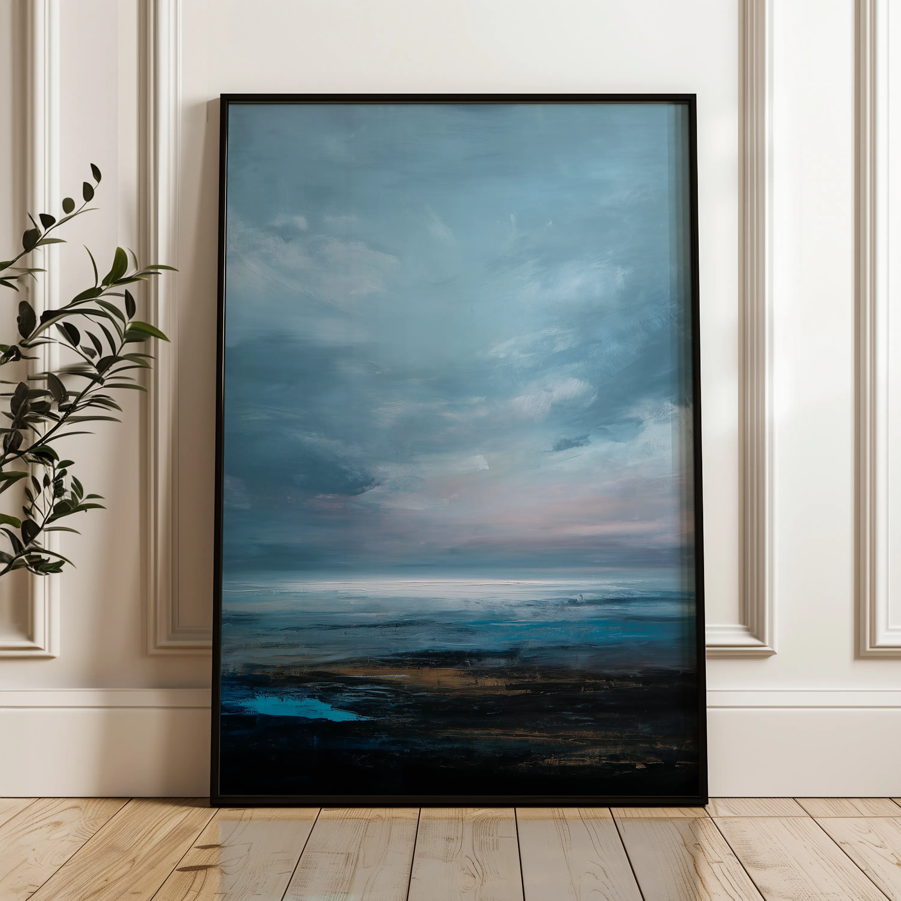 Abstract 1948 Canvas Art 18" x 24" / 45 x 60 cm / Black
