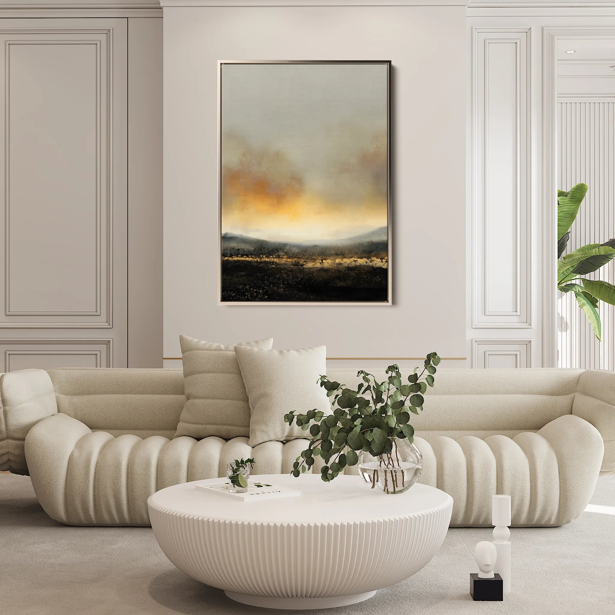Abstract 1949 Canvas Art 18" x 24" / 45 x 60 cm / Black