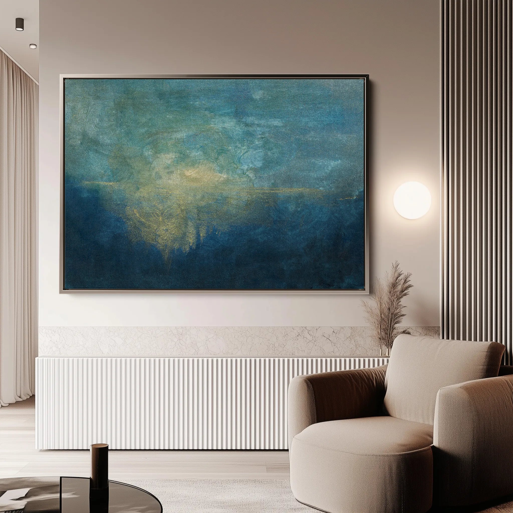 Abstract 195 Canvas Art 18" x 24" / 45 x 60 cm / Black