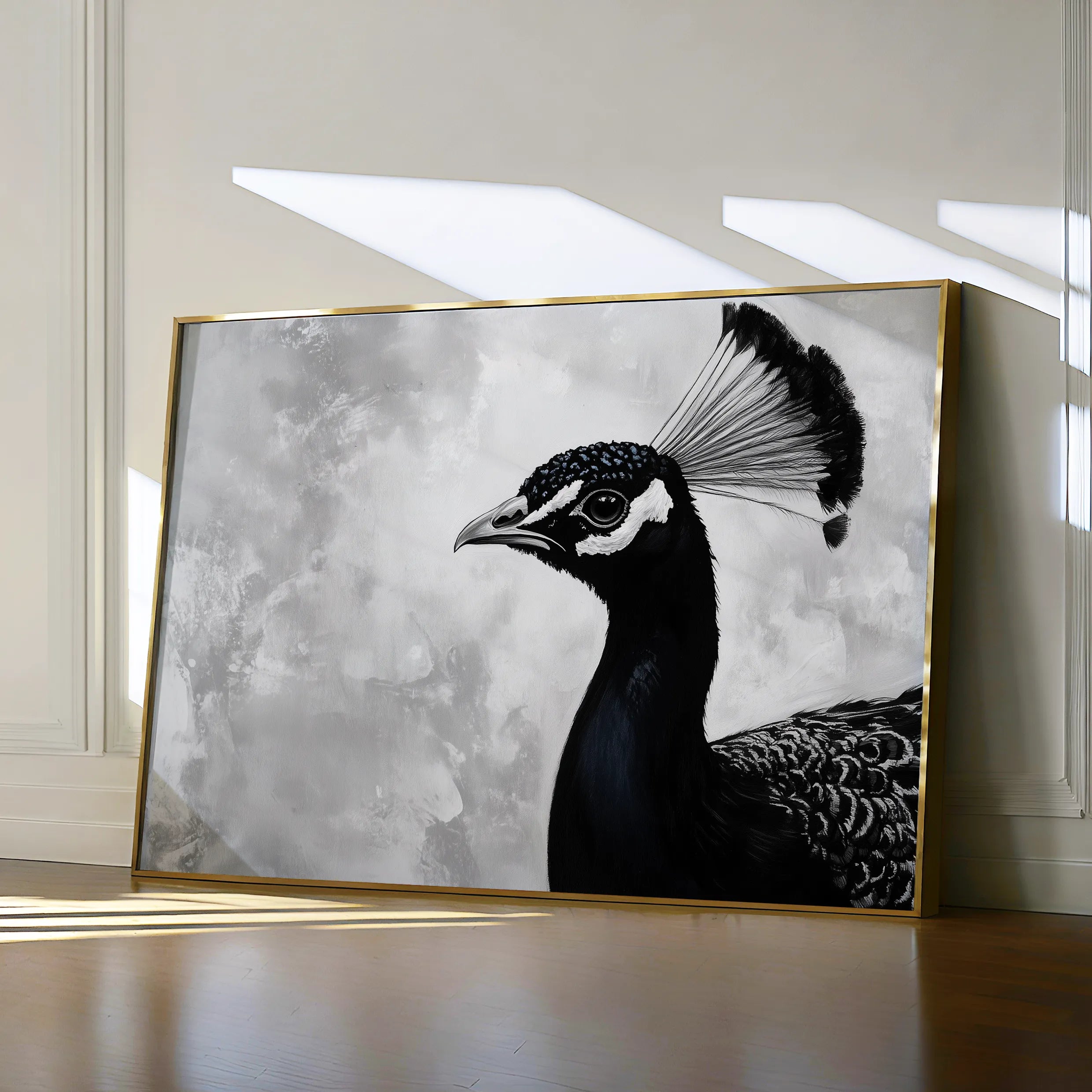 Animals 195 Canvas Art 18" x 24" / 45 x 60 cm / Black