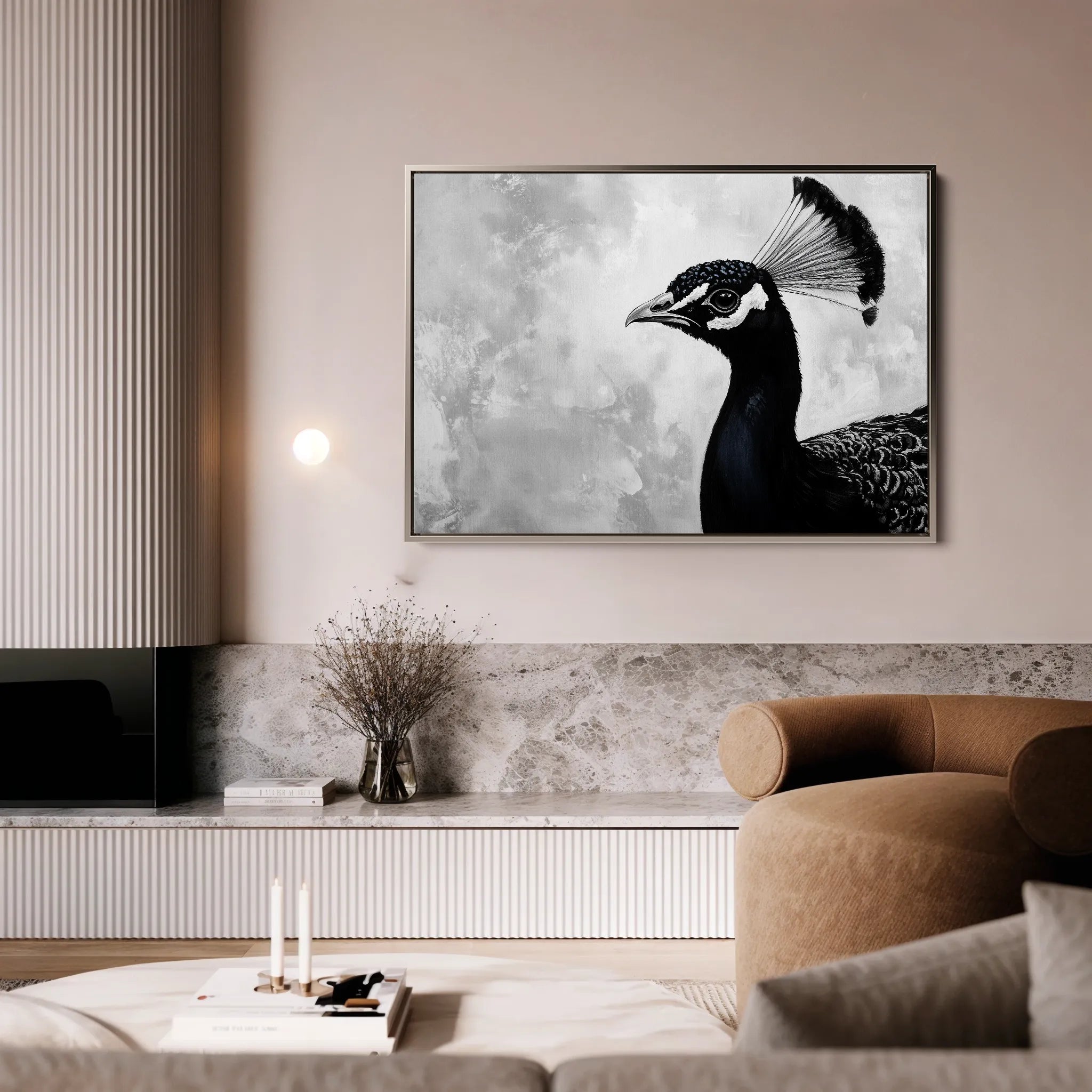 Animals 195 Canvas Art 18" x 24" / 45 x 60 cm / Black